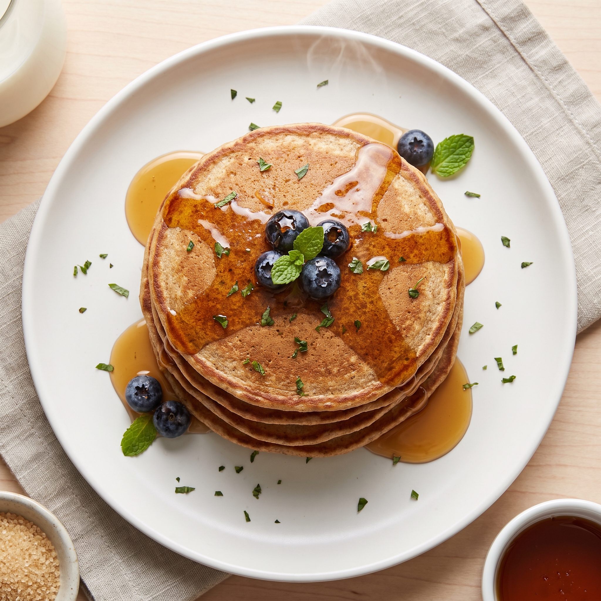 100% Whole Wheat Pancakes