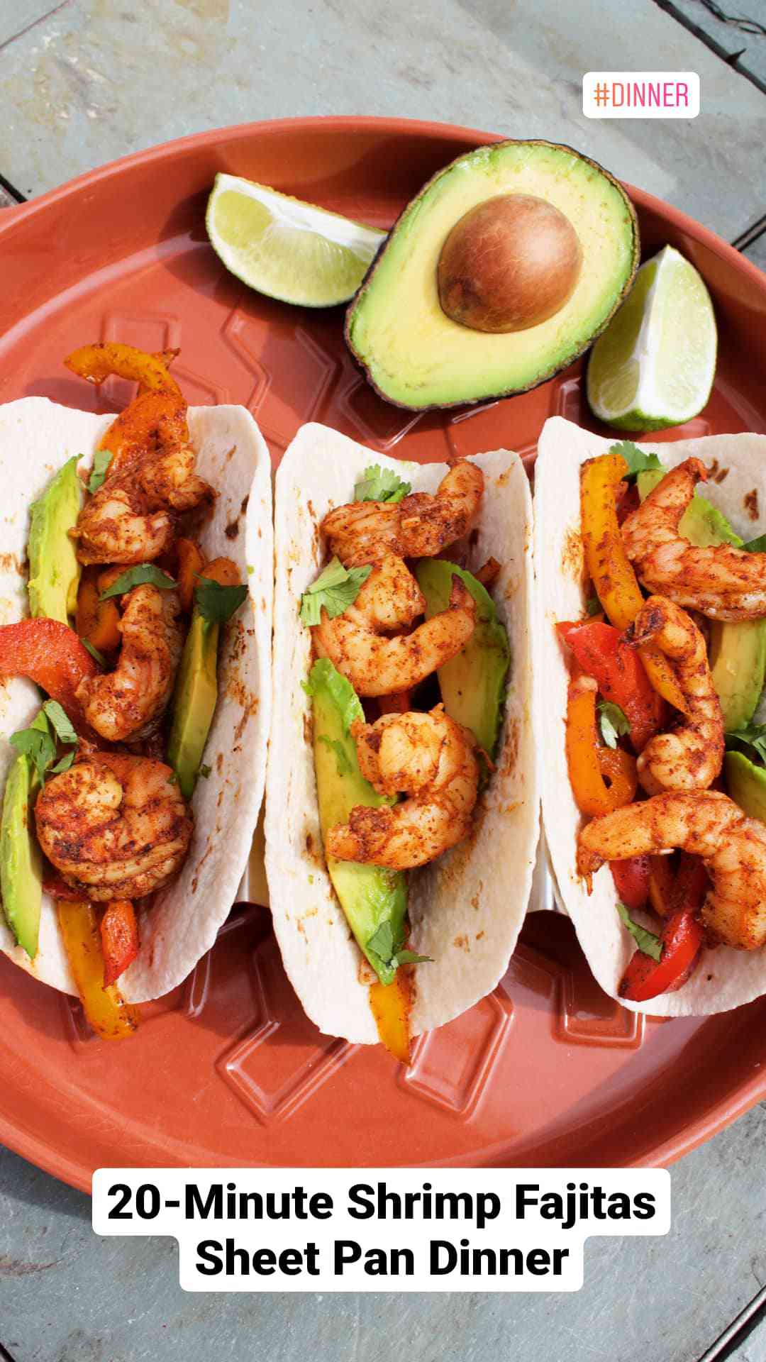 Quick Sheet-Pan Shrimp Fajitas Dinner