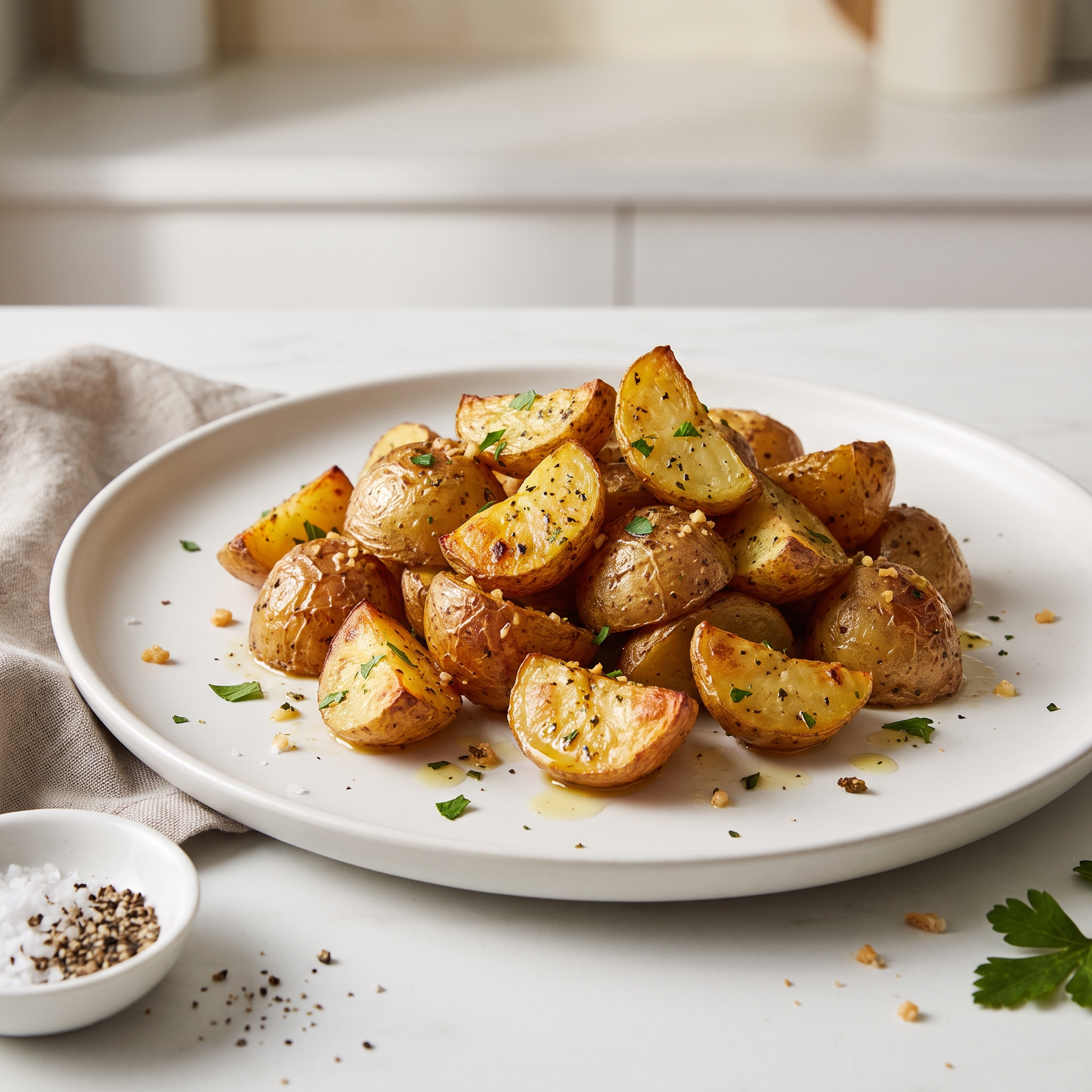 Air-Fried Baby Potatoes with Garlic and Parsley