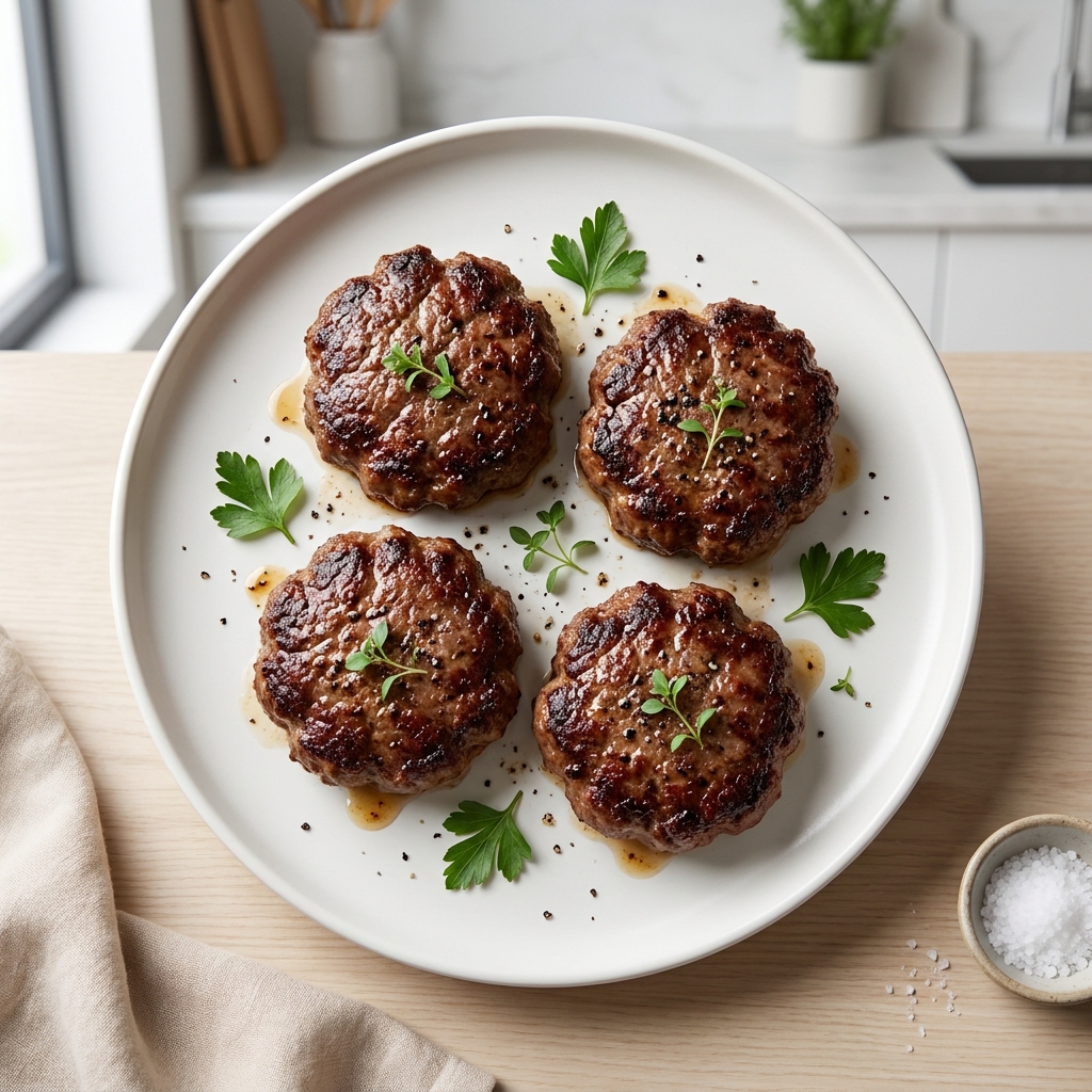 Air-Fried Beef Burgers