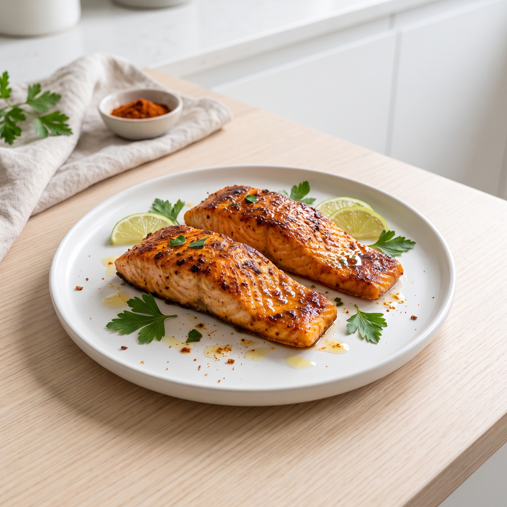 Air-Fried Cajun Salmon Fillets