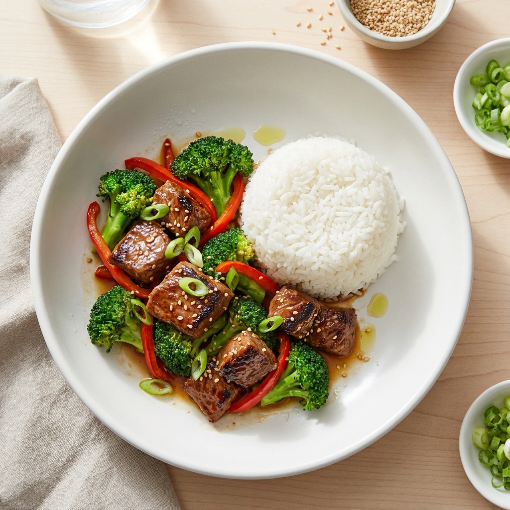 Air-Fried Crunchy Beef with Broccoli