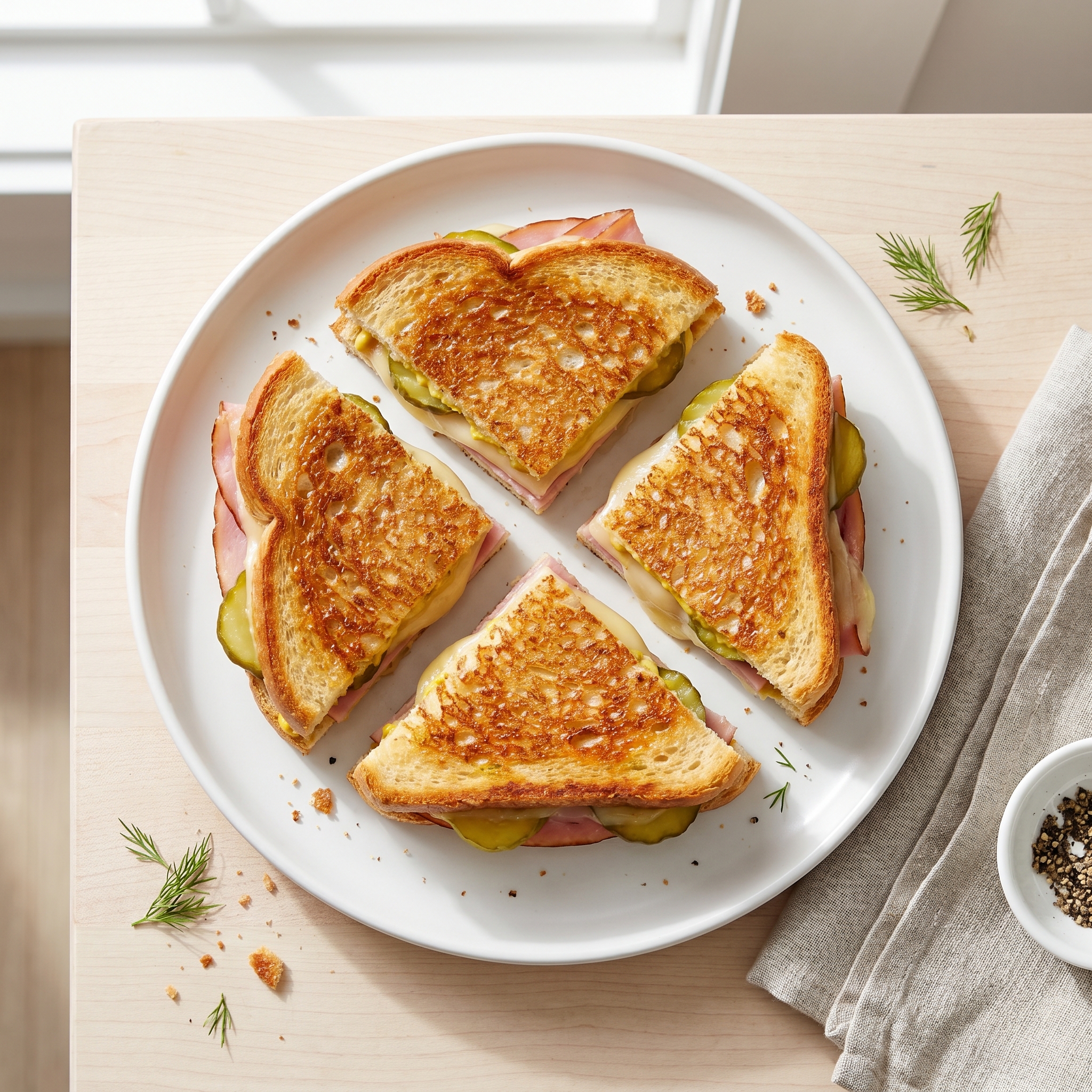 Air-Fryer Ham and Swiss Melt