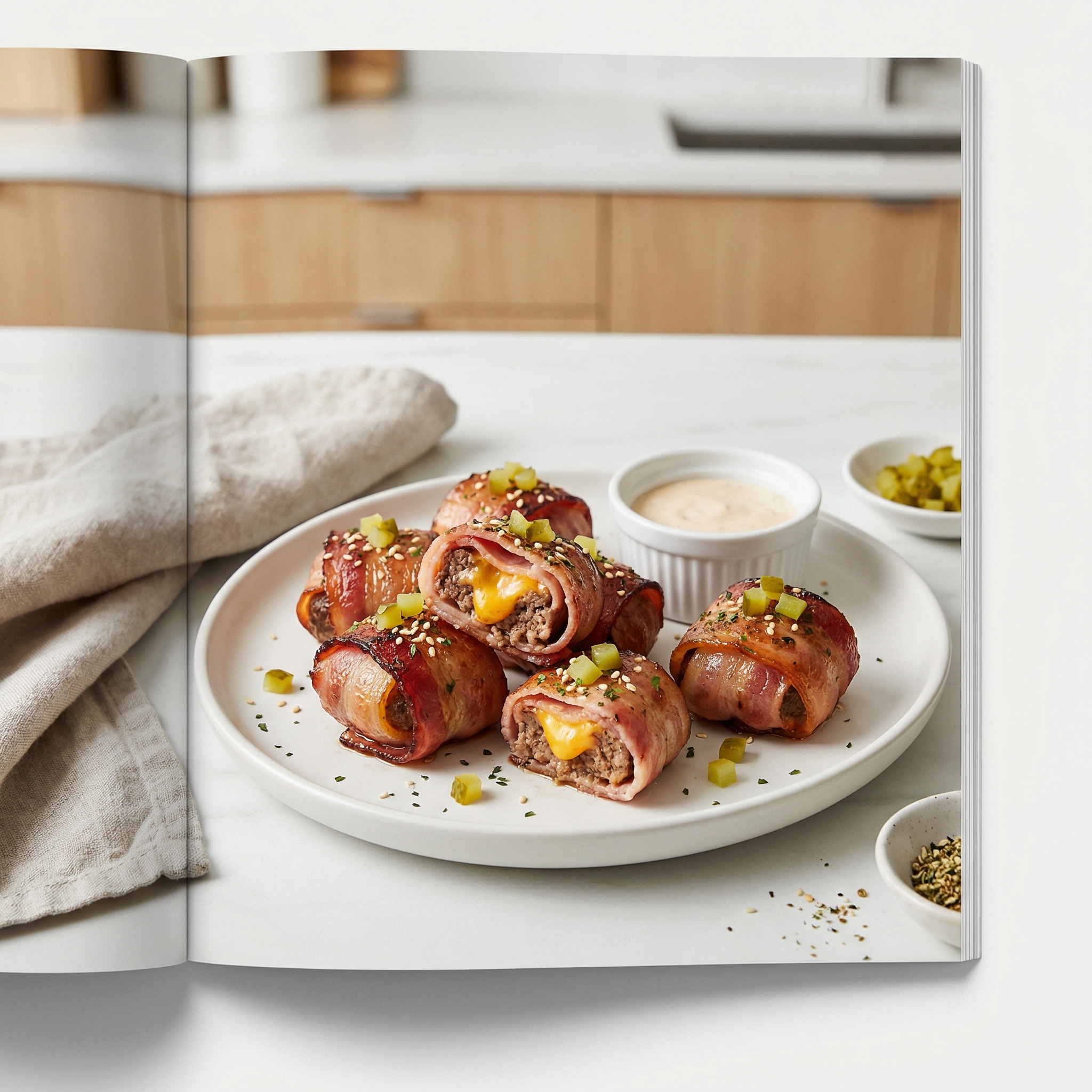 Cheeseburger Bites Wrapped in Bacon