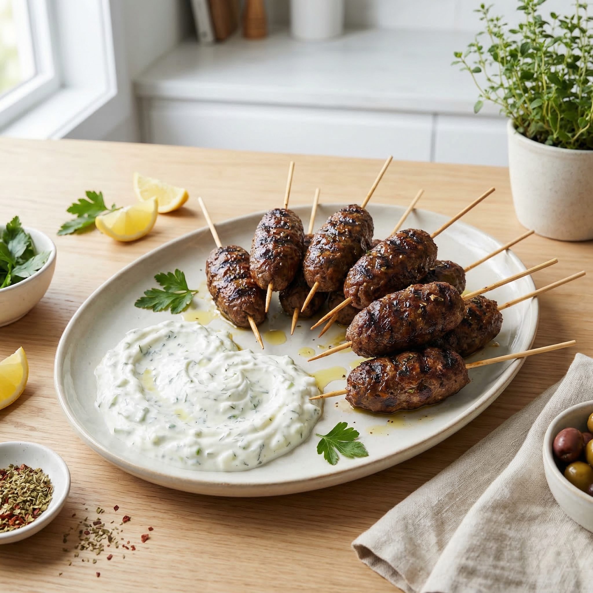 Air Fryer Beef Kofta Kebabs