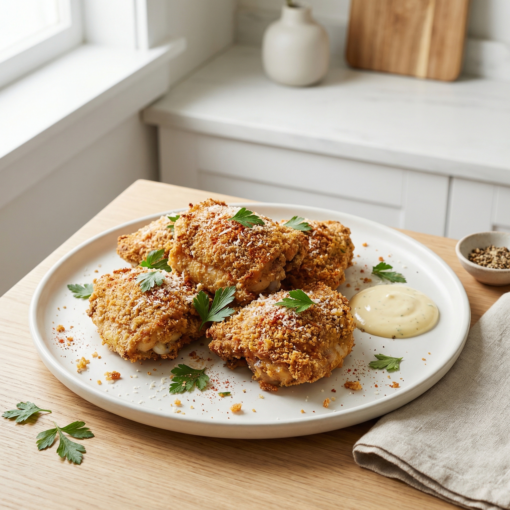 Crispy Breaded Chicken Thighs in the Air Fryer
