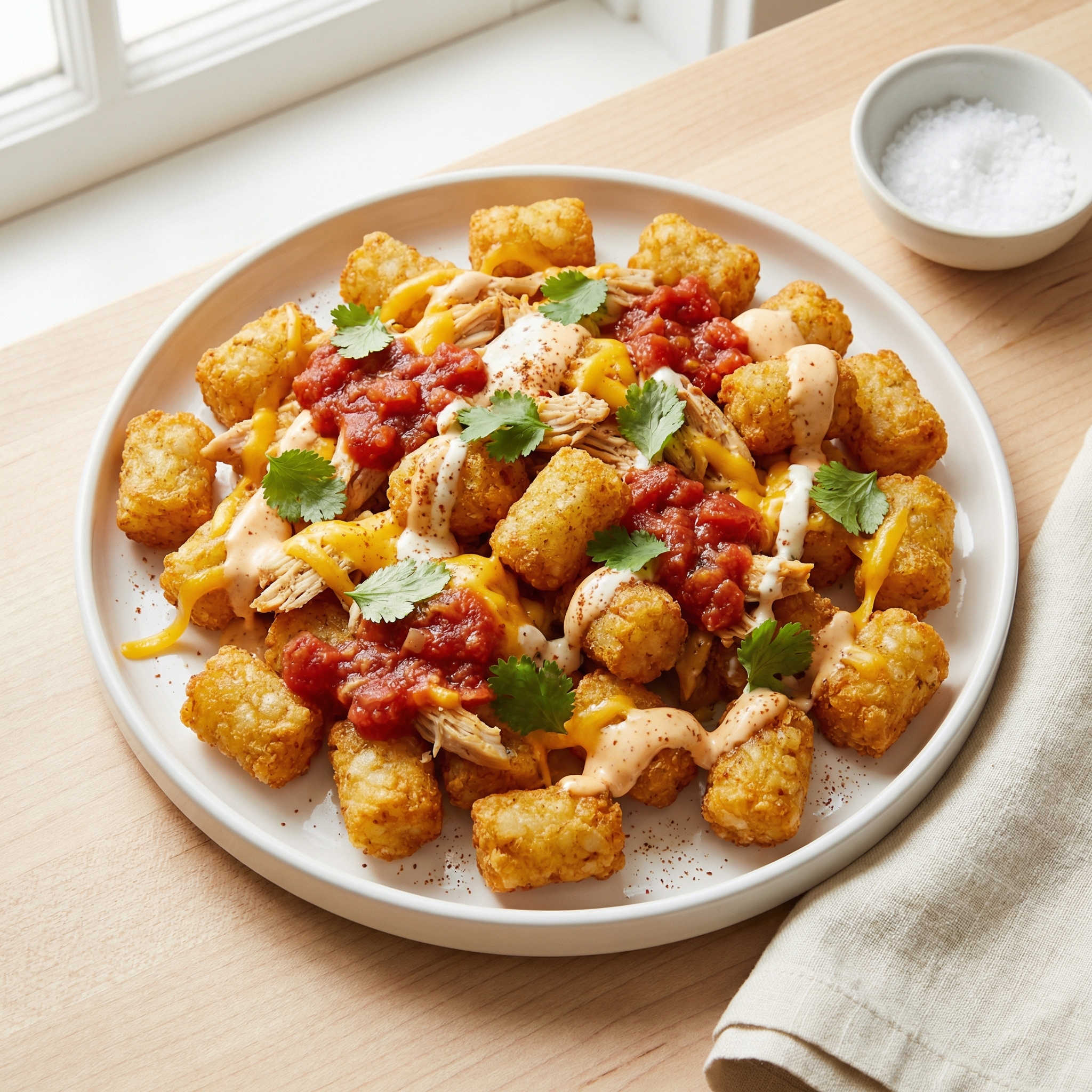 Buffalo Chicken Totchos in the Air Fryer