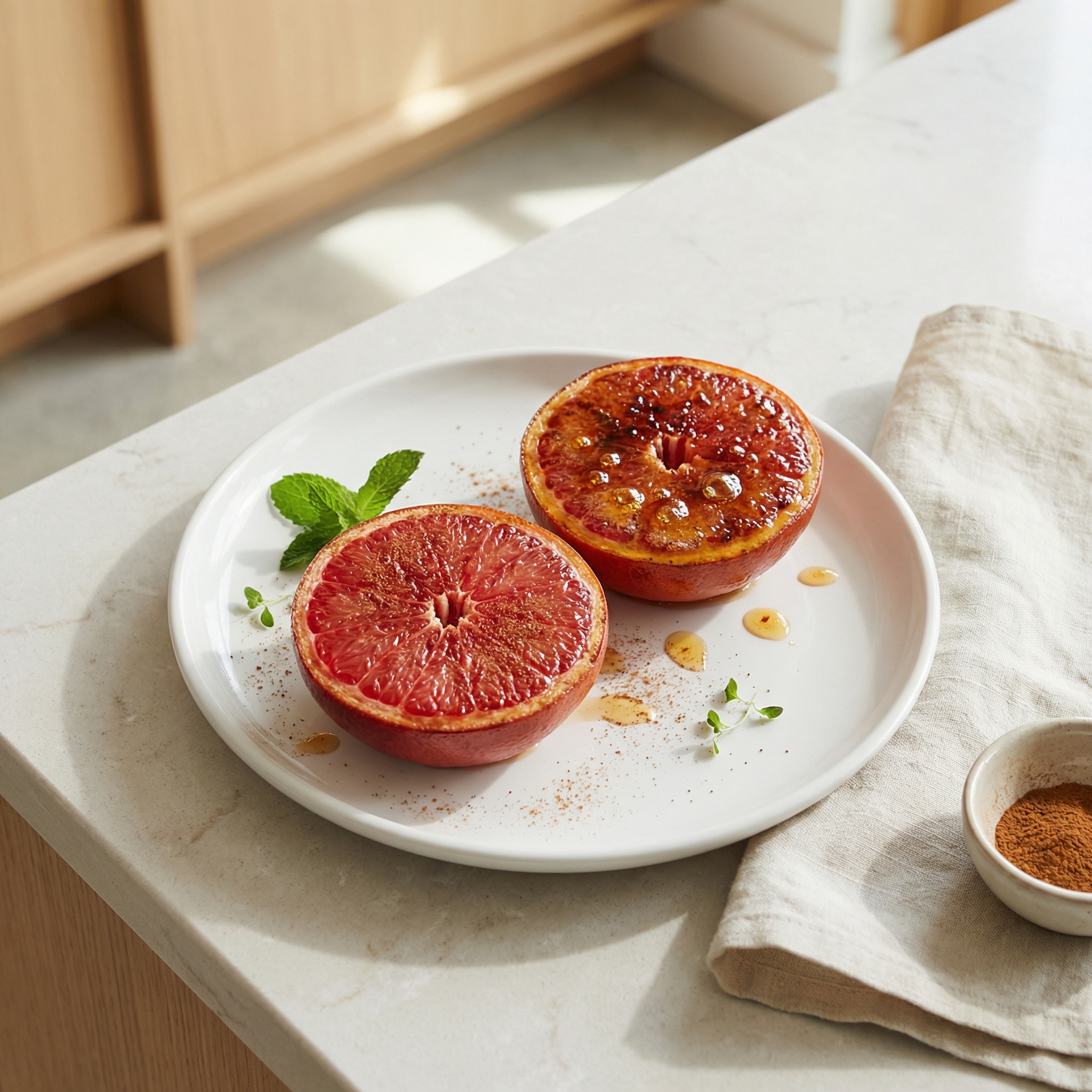 Air Fryer Caramelized Grapefruit