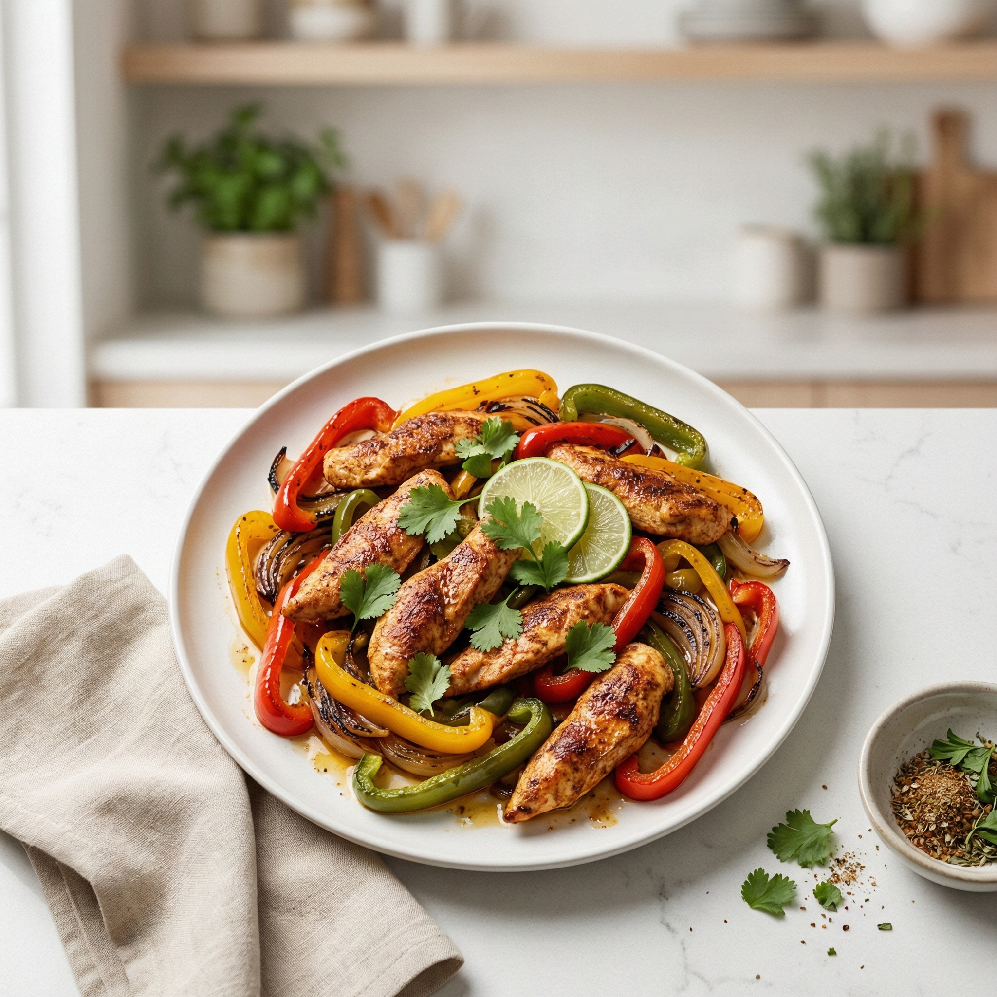 Air-Fried Chicken Fajitas for Two