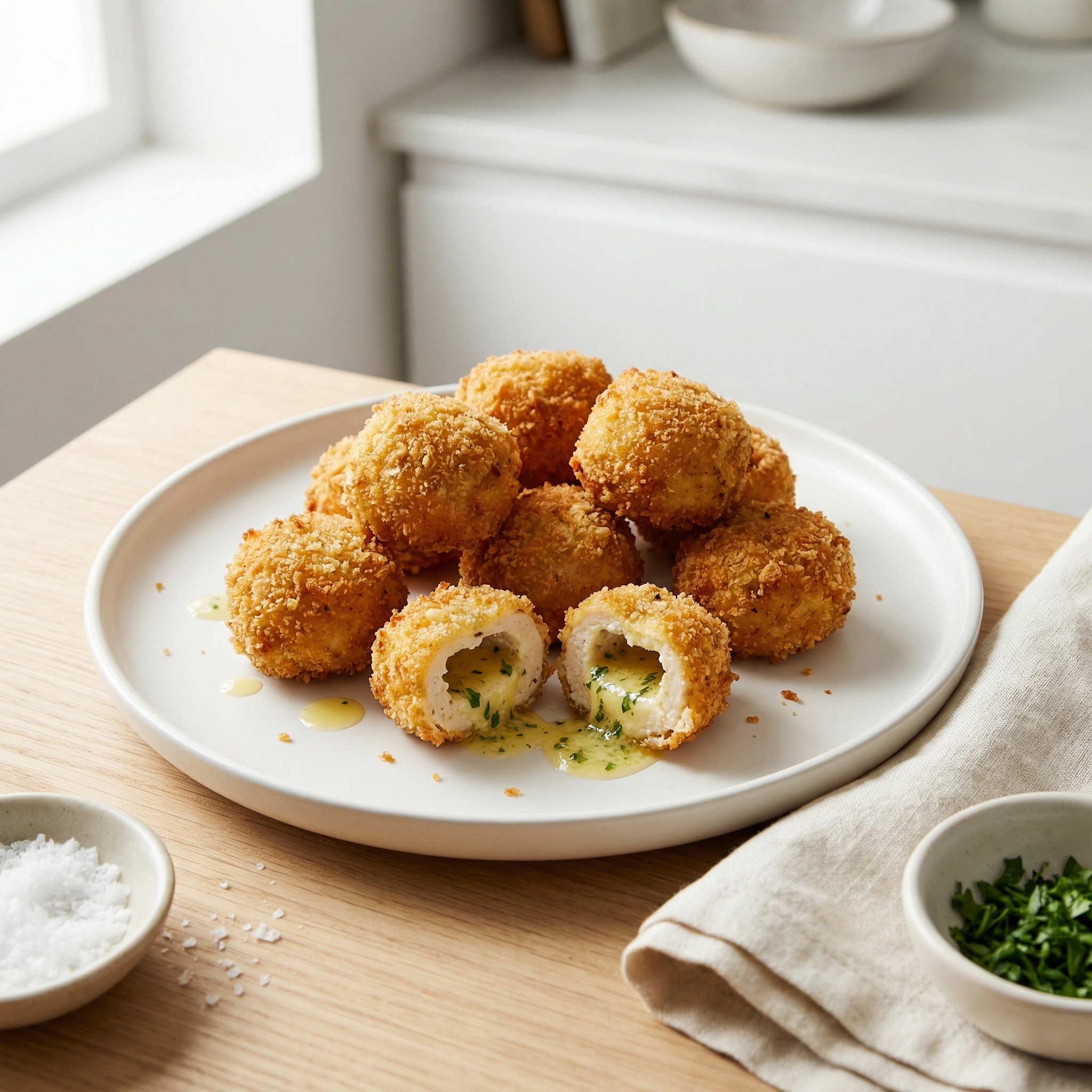 Air-Fried Chicken Kiev Bites