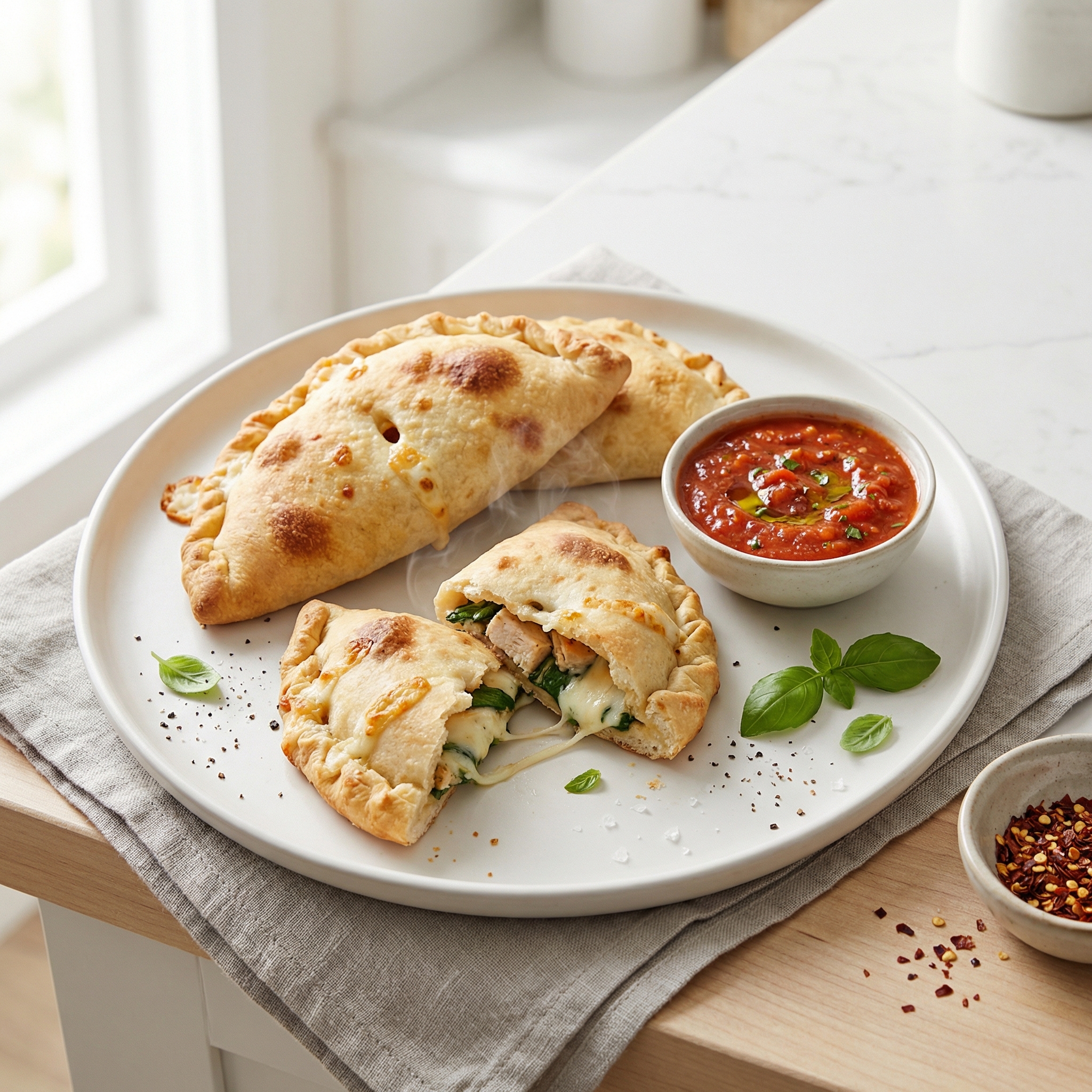 Air Fryer Chicken Calzone