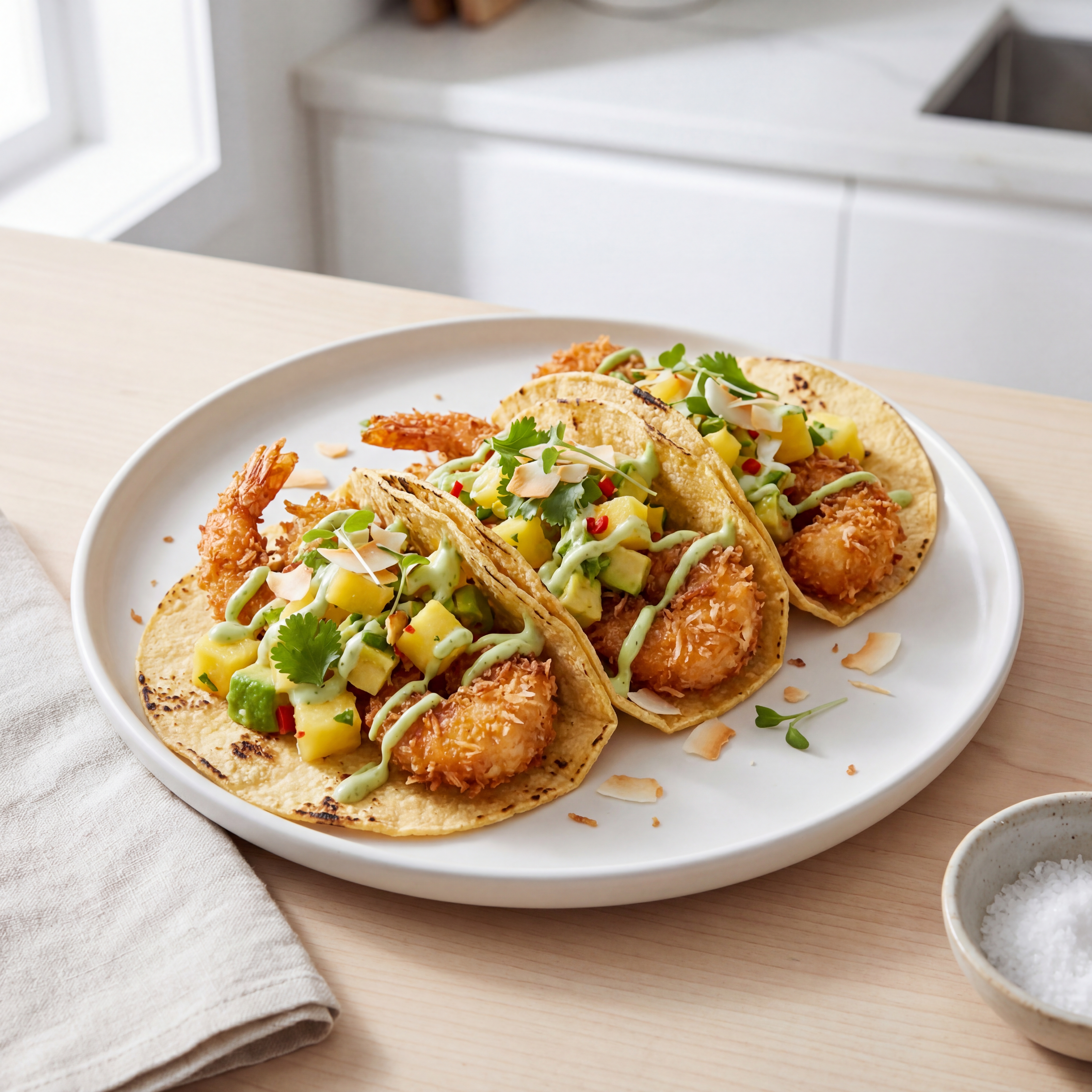 Crispy Coconut Shrimp Tacos
