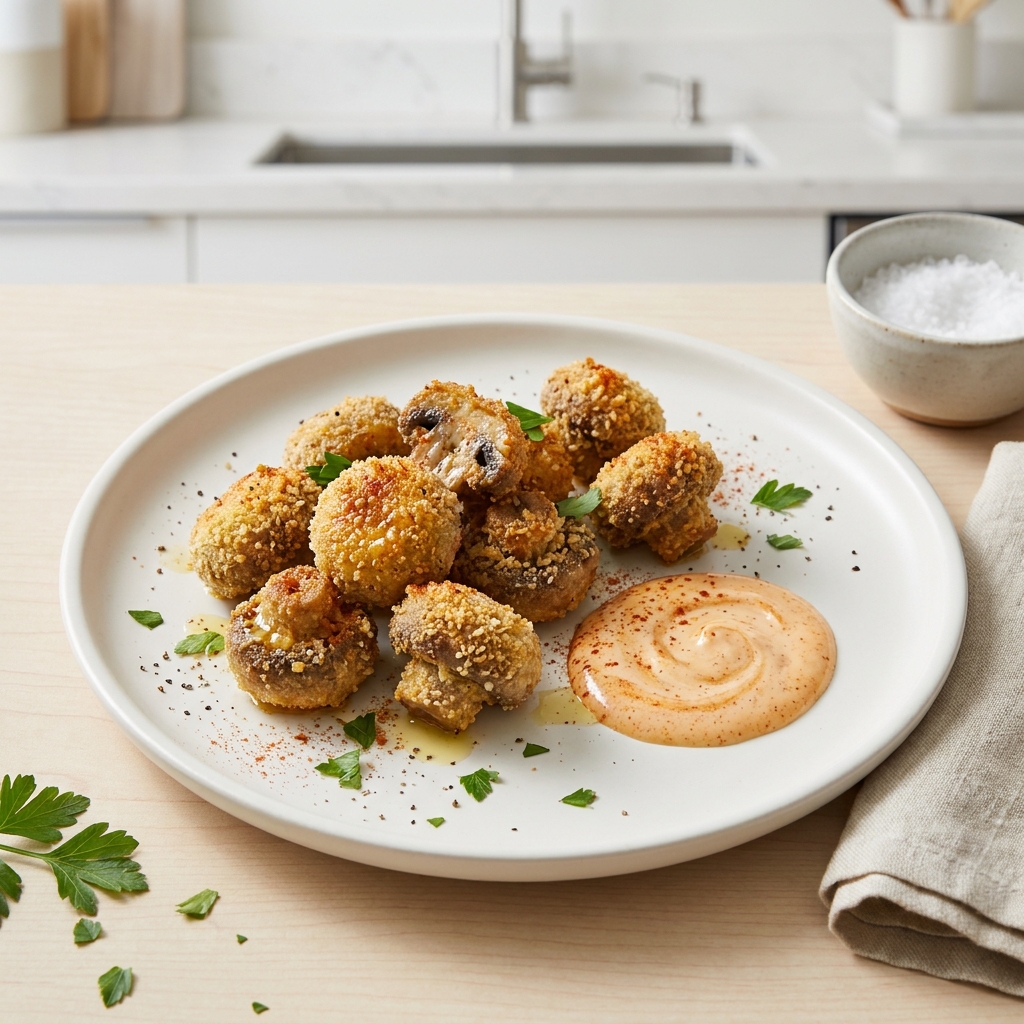 Air Fryer Fried Mushrooms