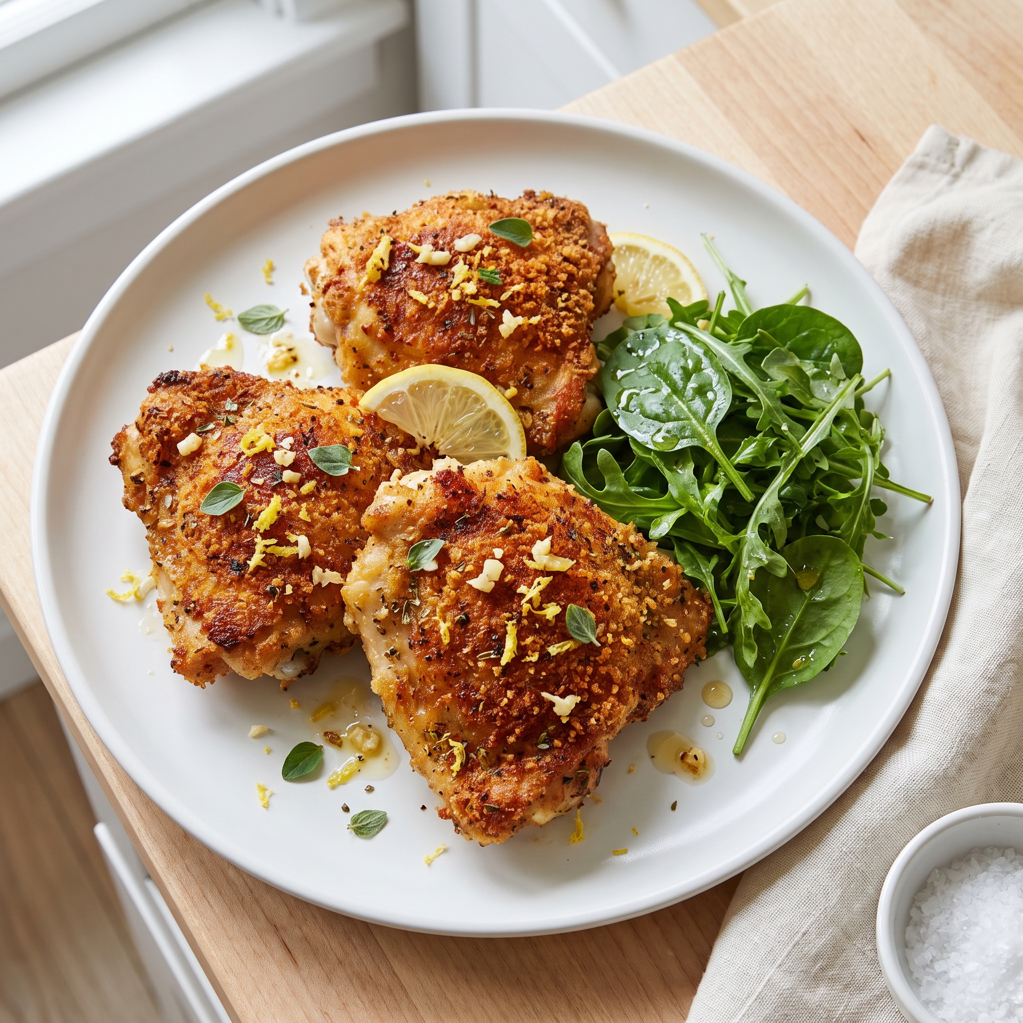 Air Fryer Lemon Garlic Parmesan Chicken