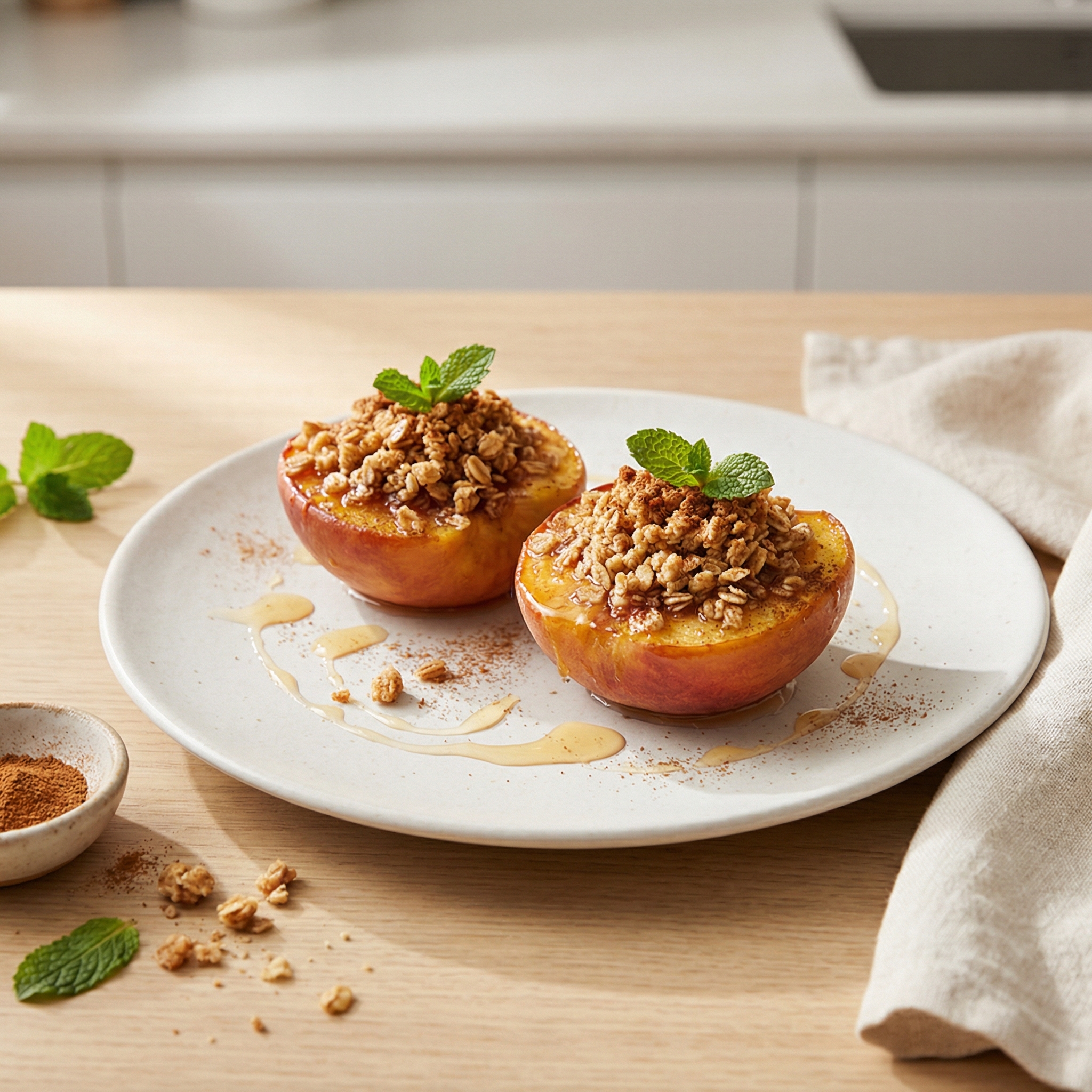 Air Fryer Grilled Peaches