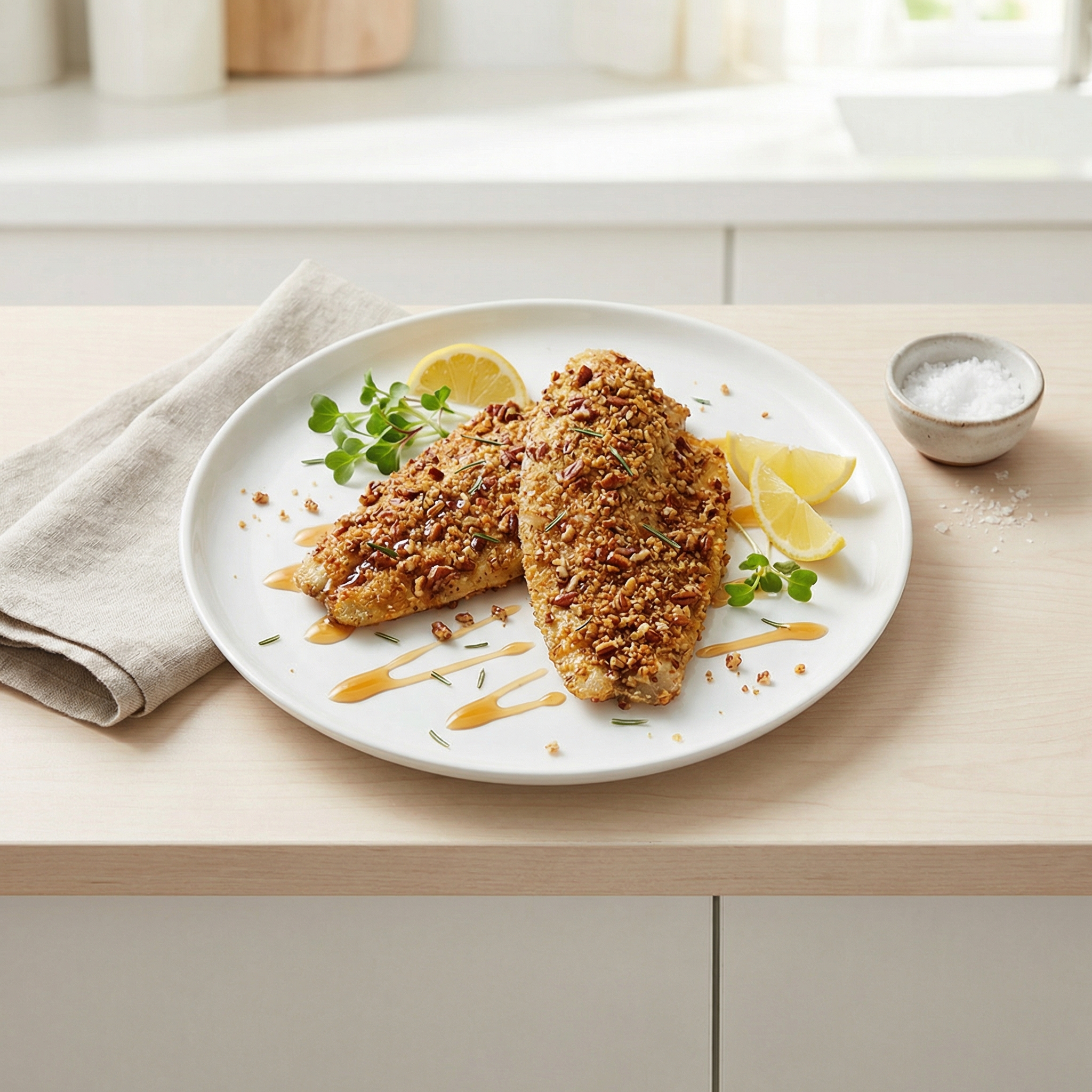 Air-Fried Trout with Crunchy Pecan Crust