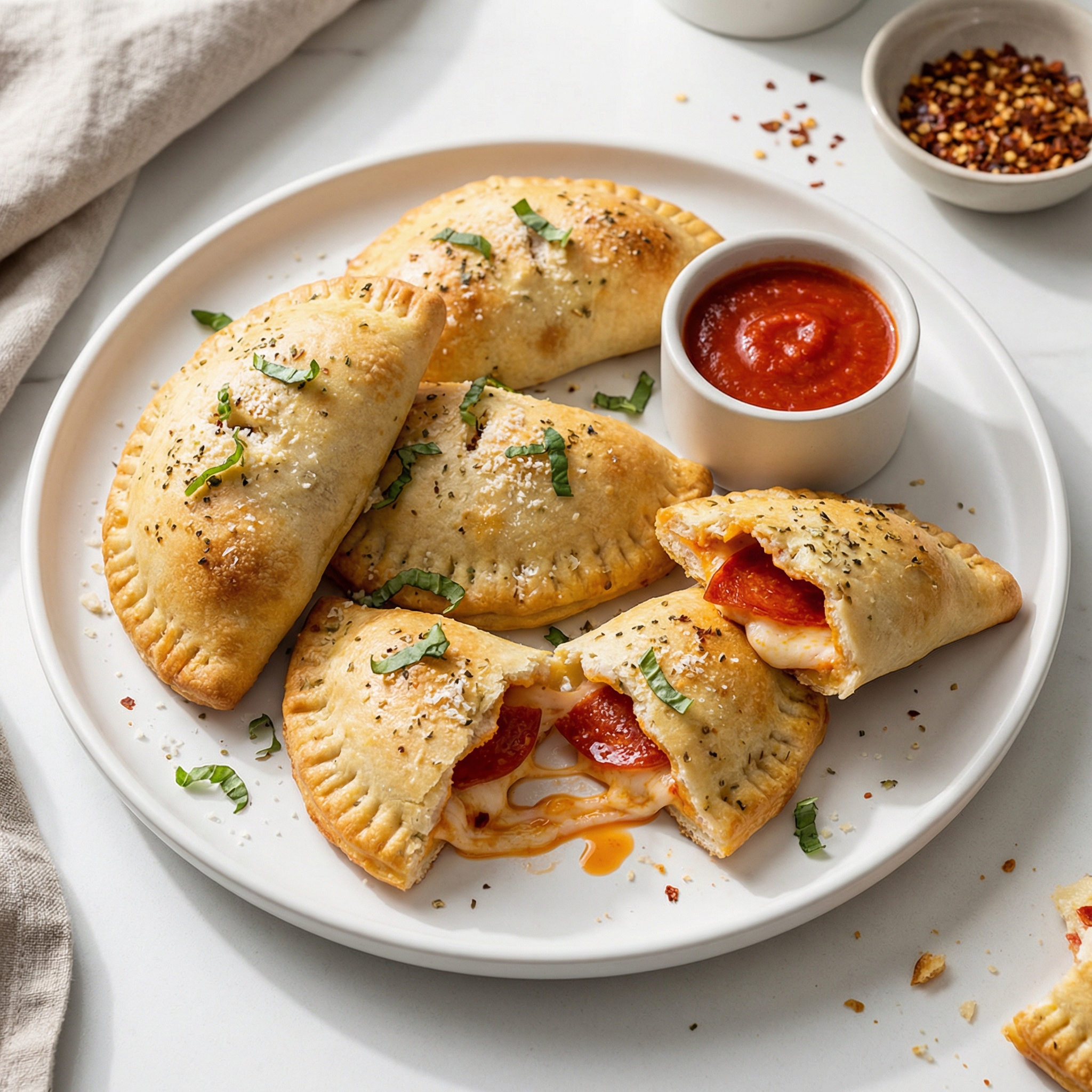 Crispy Air-Fryer Mini Pepperoni Calzones
