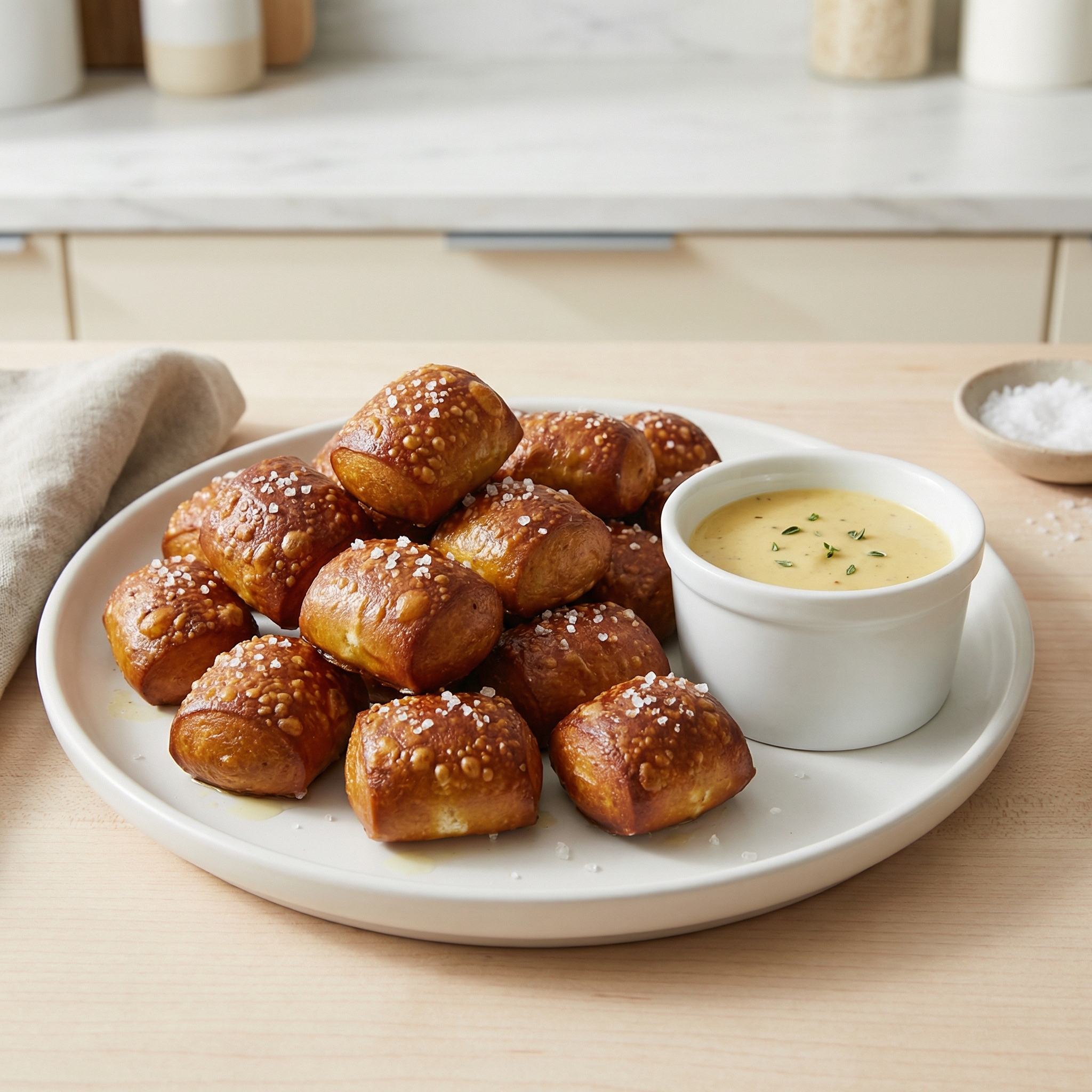 Crispy Air-Fried Pretzel Bites