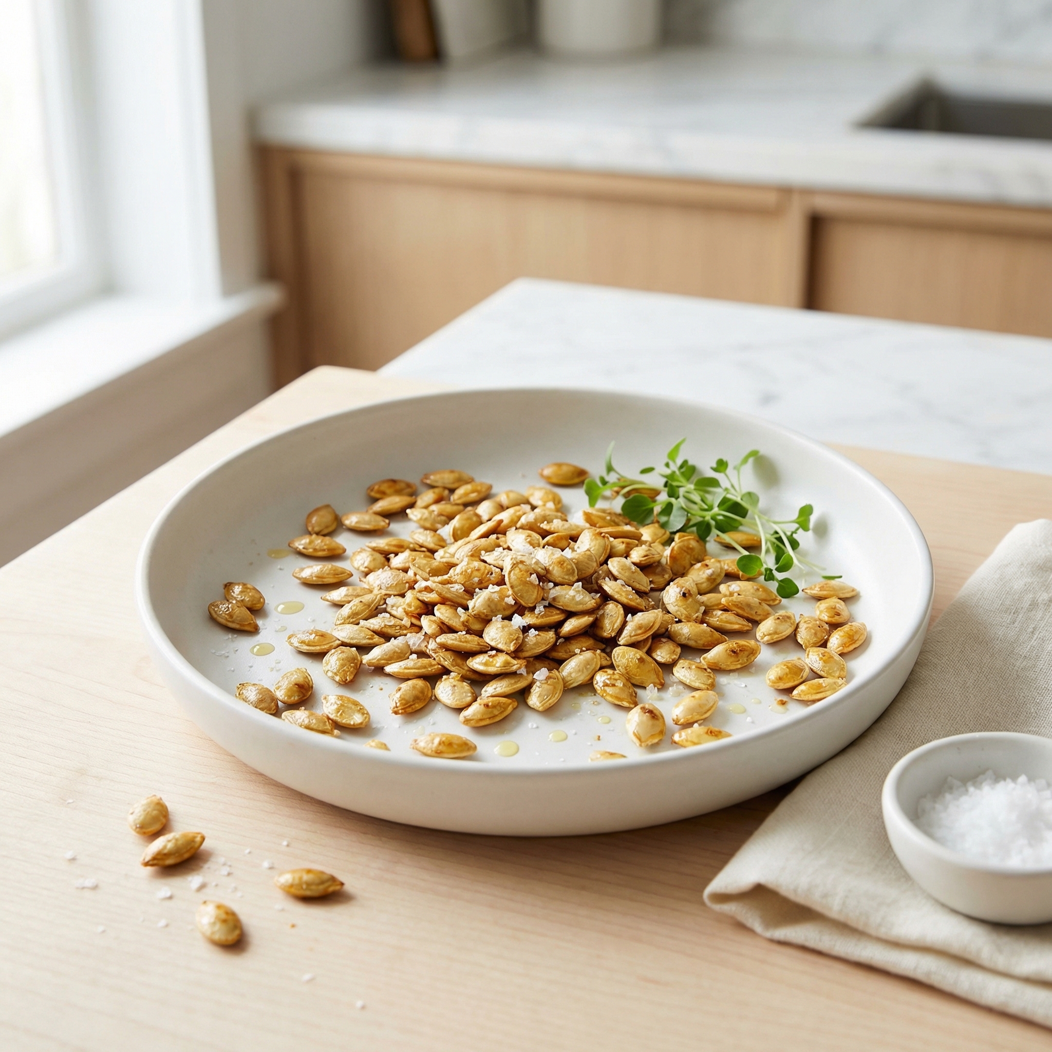 Air-Fried Salt & Vinegar Pumpkin Seeds