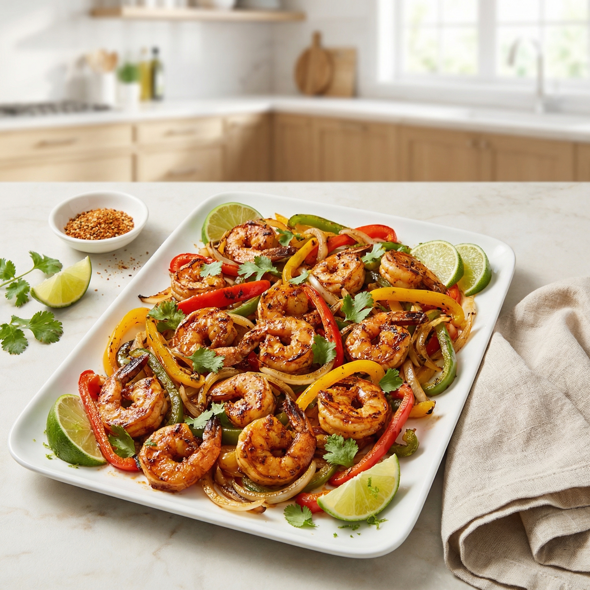 Air Fryer Shrimp Fajitas