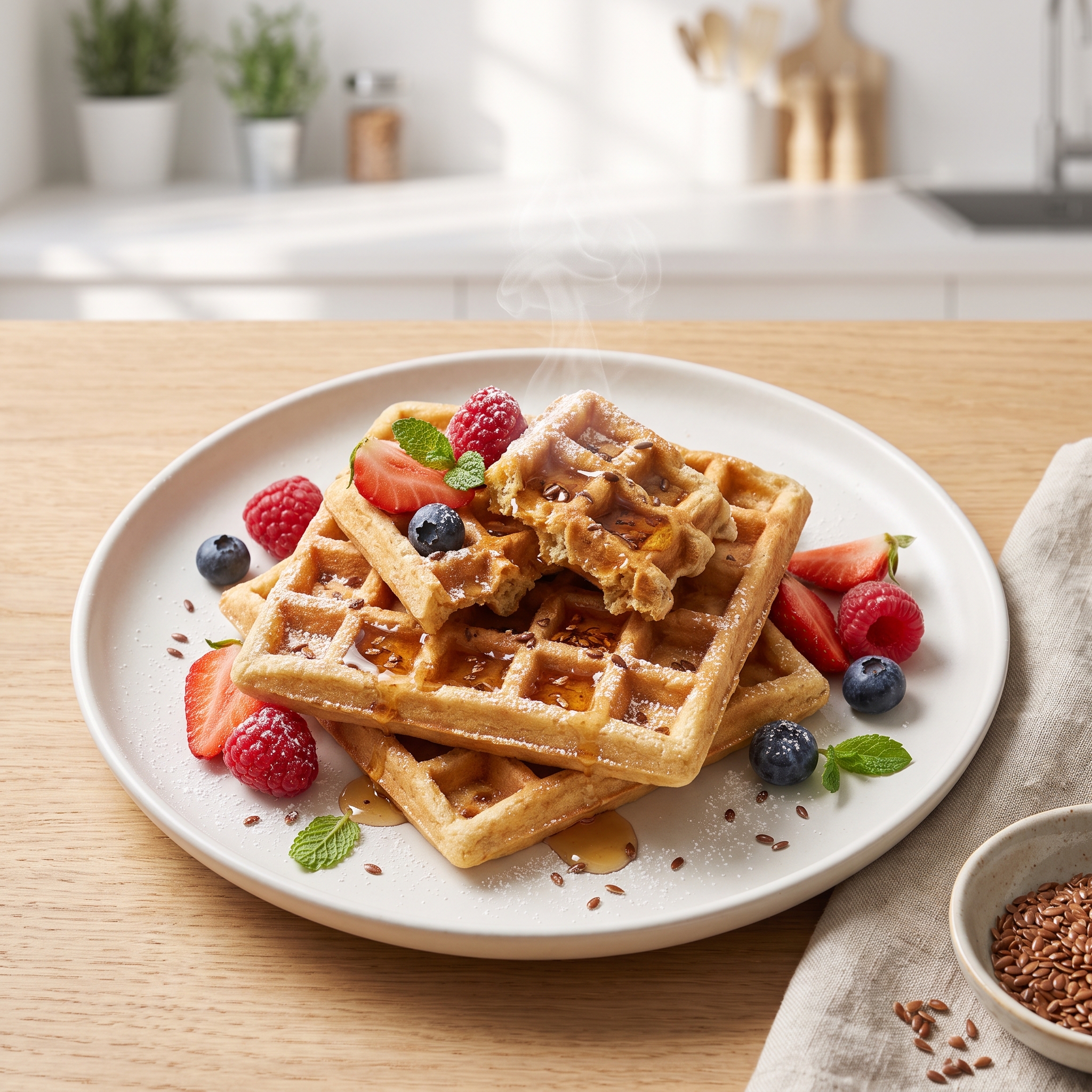 Airy Vegan Waffles with a Crisp Bite