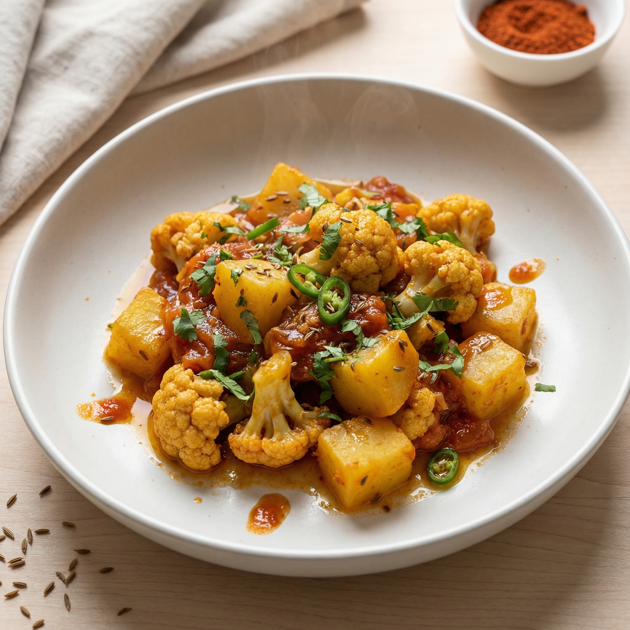 Aloo Gobi Masala (Cauliflower and Potato Curry)