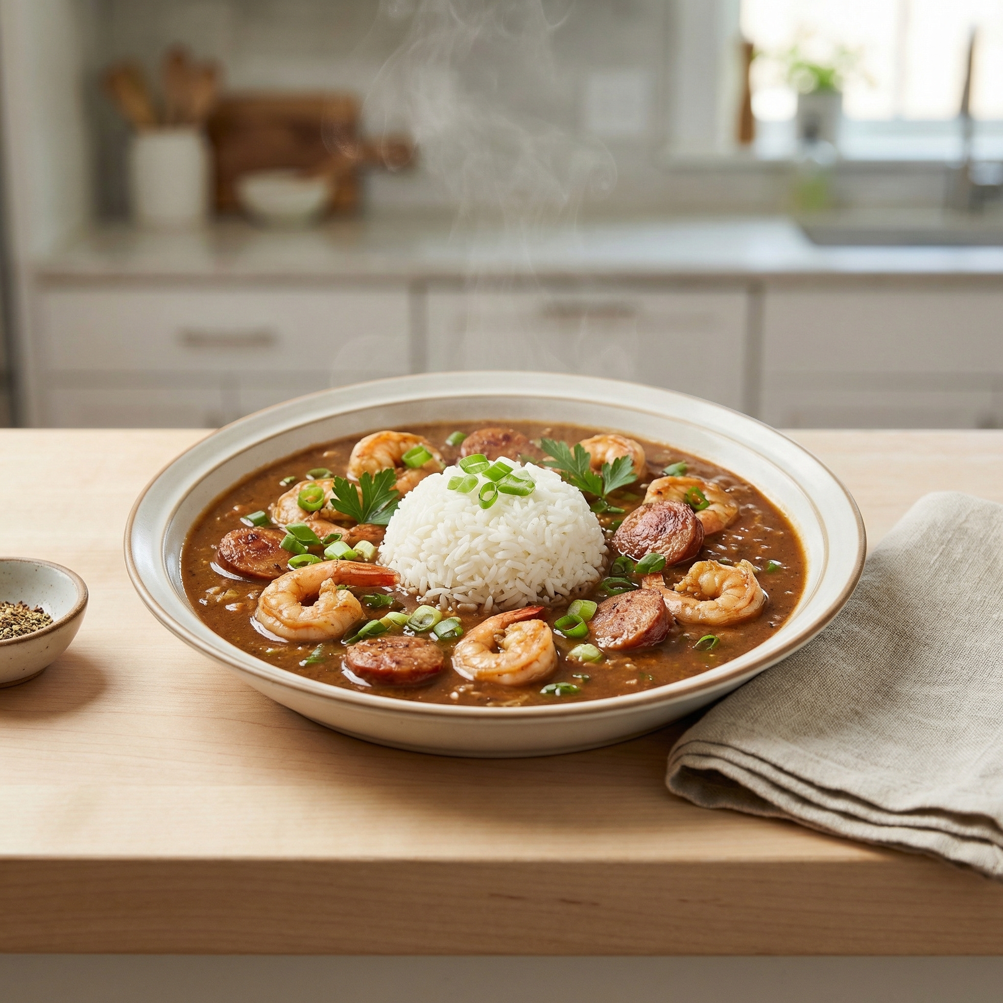Easy Sausage and Shrimp Gumbo