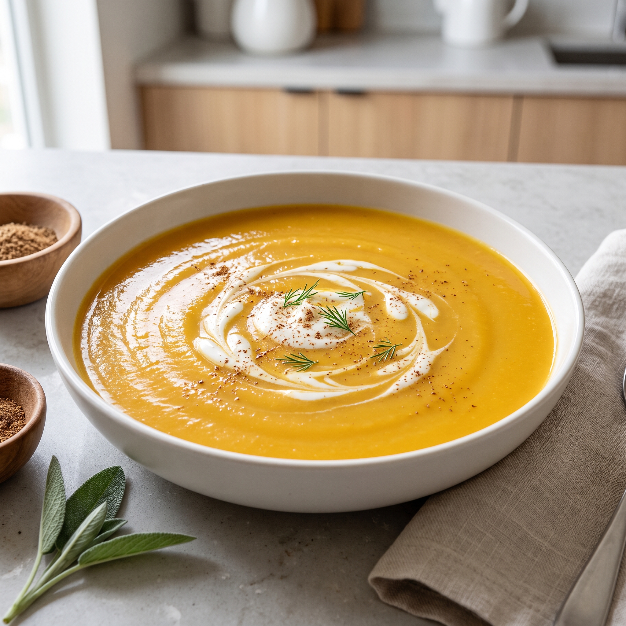 Apple Cider Butternut Squash Soup