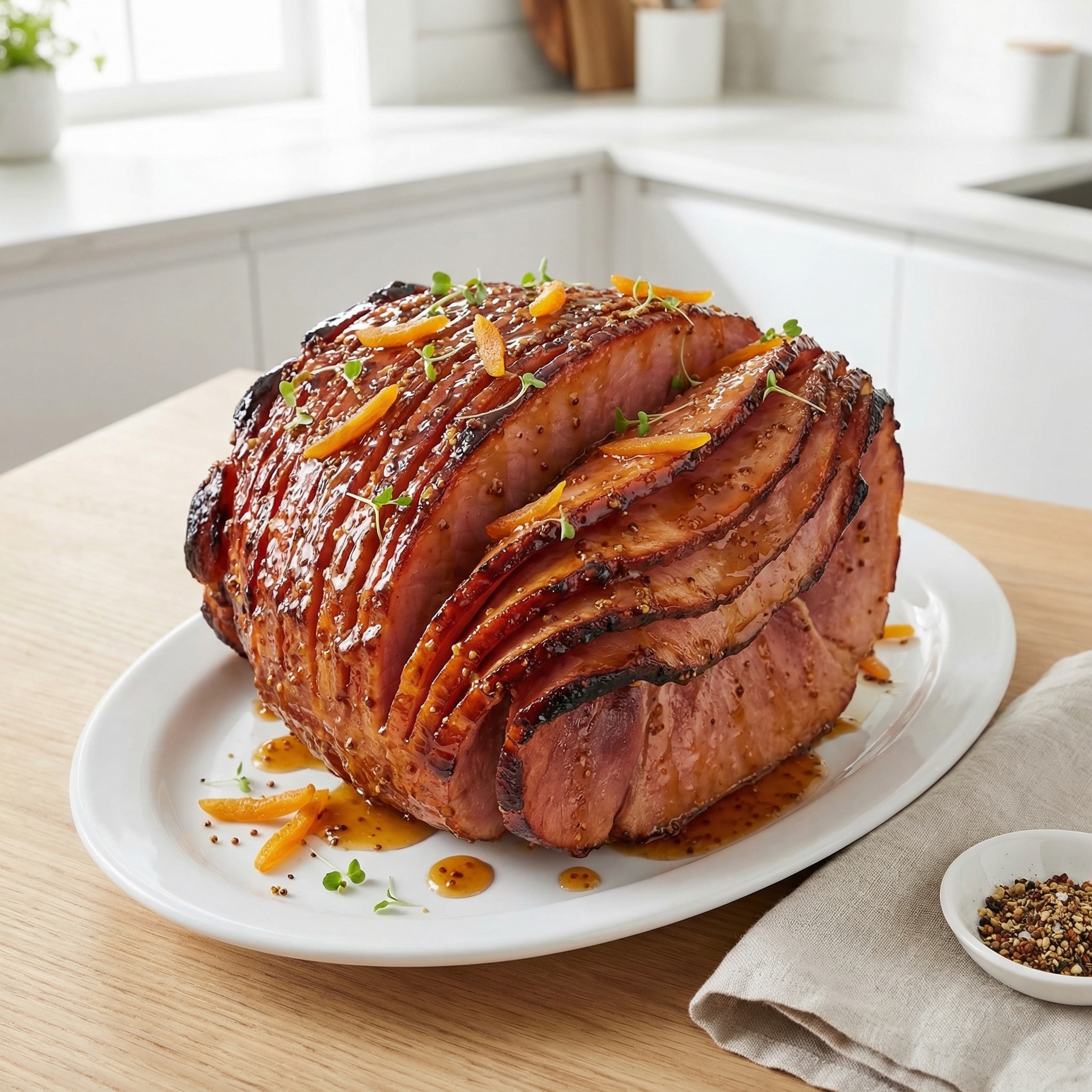 Brown Sugar–Apricot Glazed Spiral Ham
