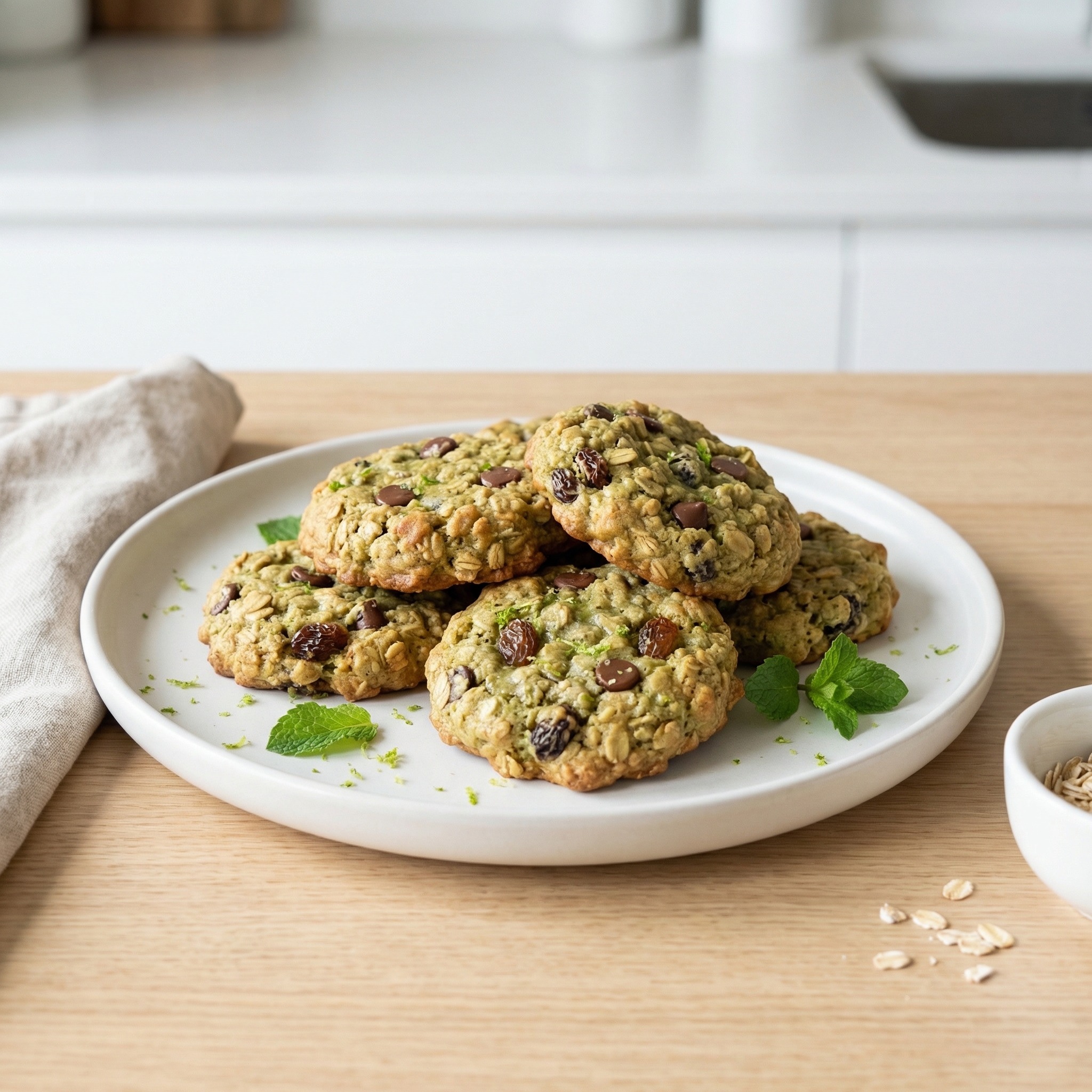 Creamy Avocado Oatmeal Cookies with Chocolate Chips