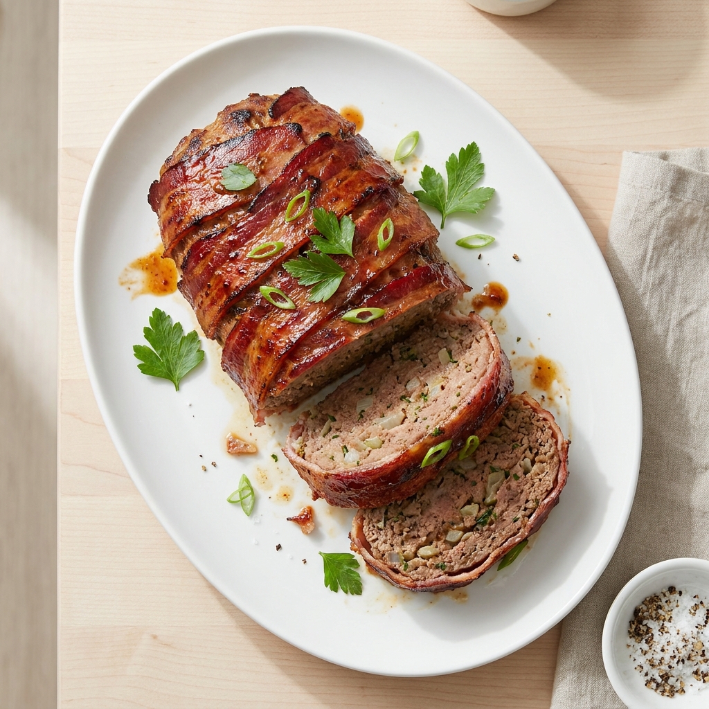 BBQ Bacon-Wrapped Meatloaf