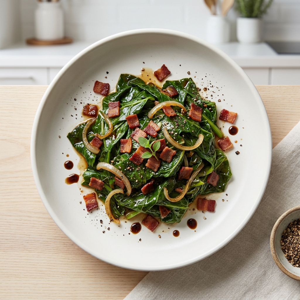 Bacon-Braised Turnip Greens