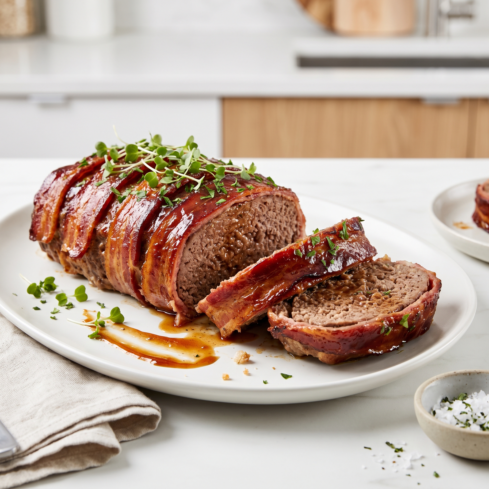 Bacon-Wrapped Meatloaf with Brown Sugar Glaze