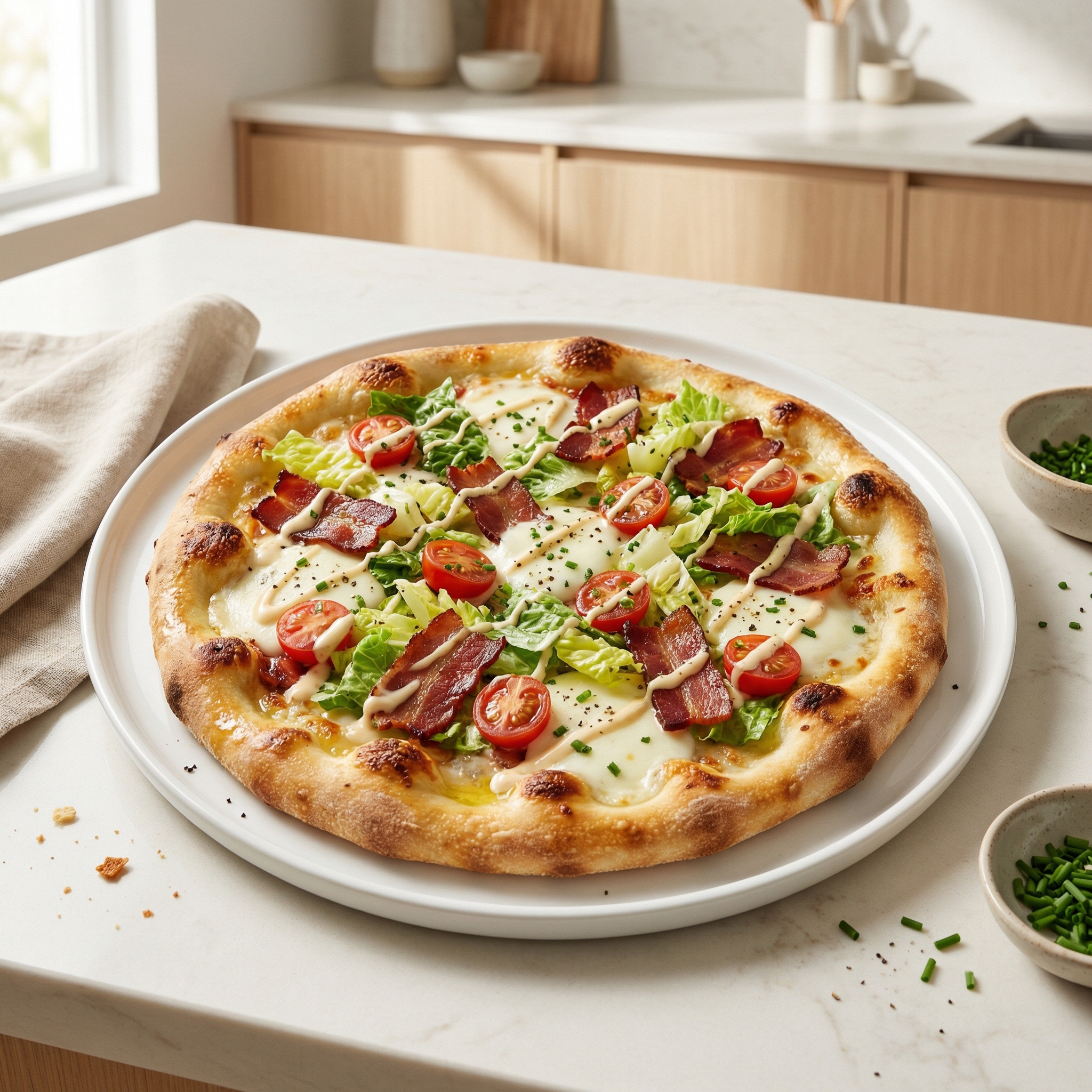 Bacon, Lettuce & Tomato Pizza