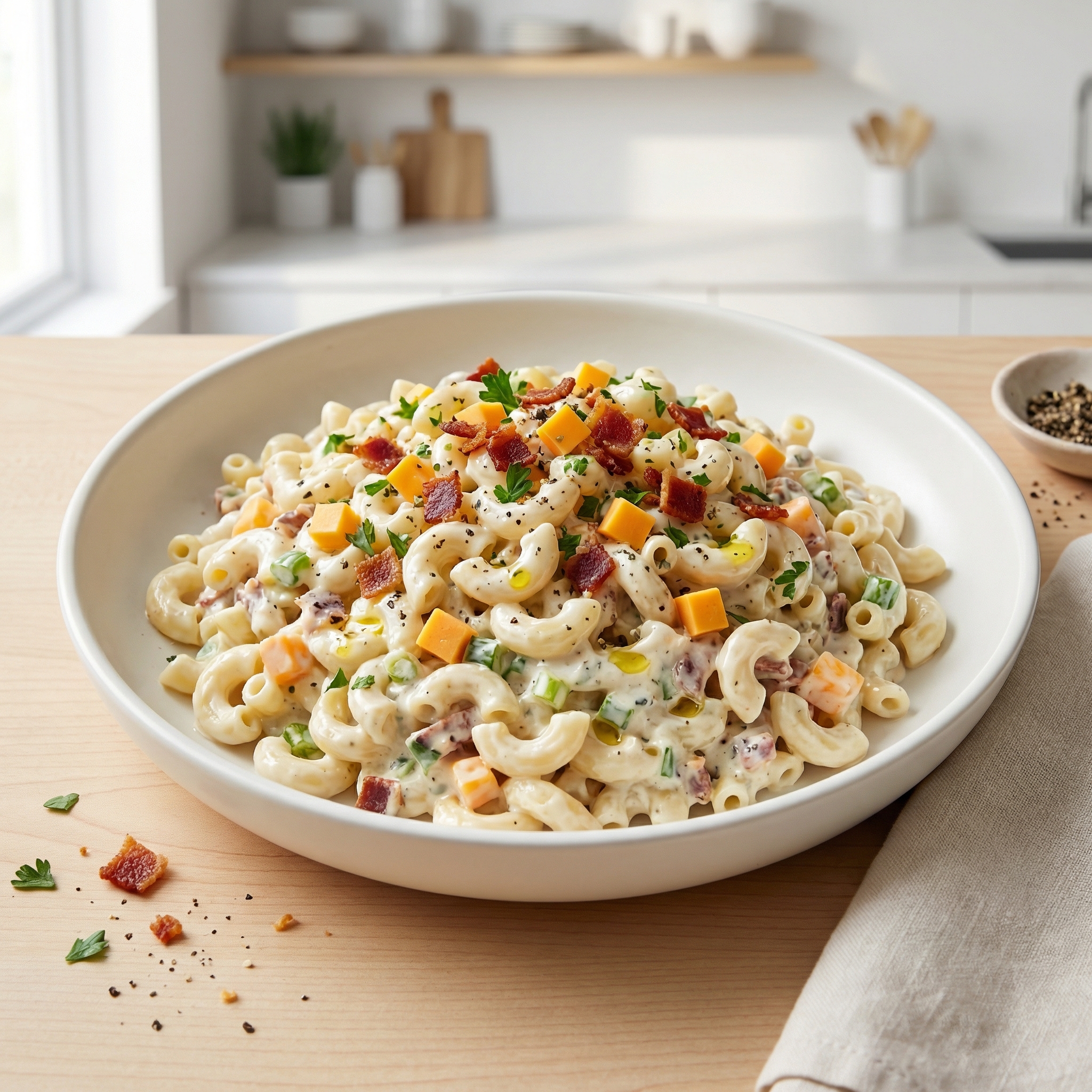 Bacon Ranch Macaroni Salad Recipe