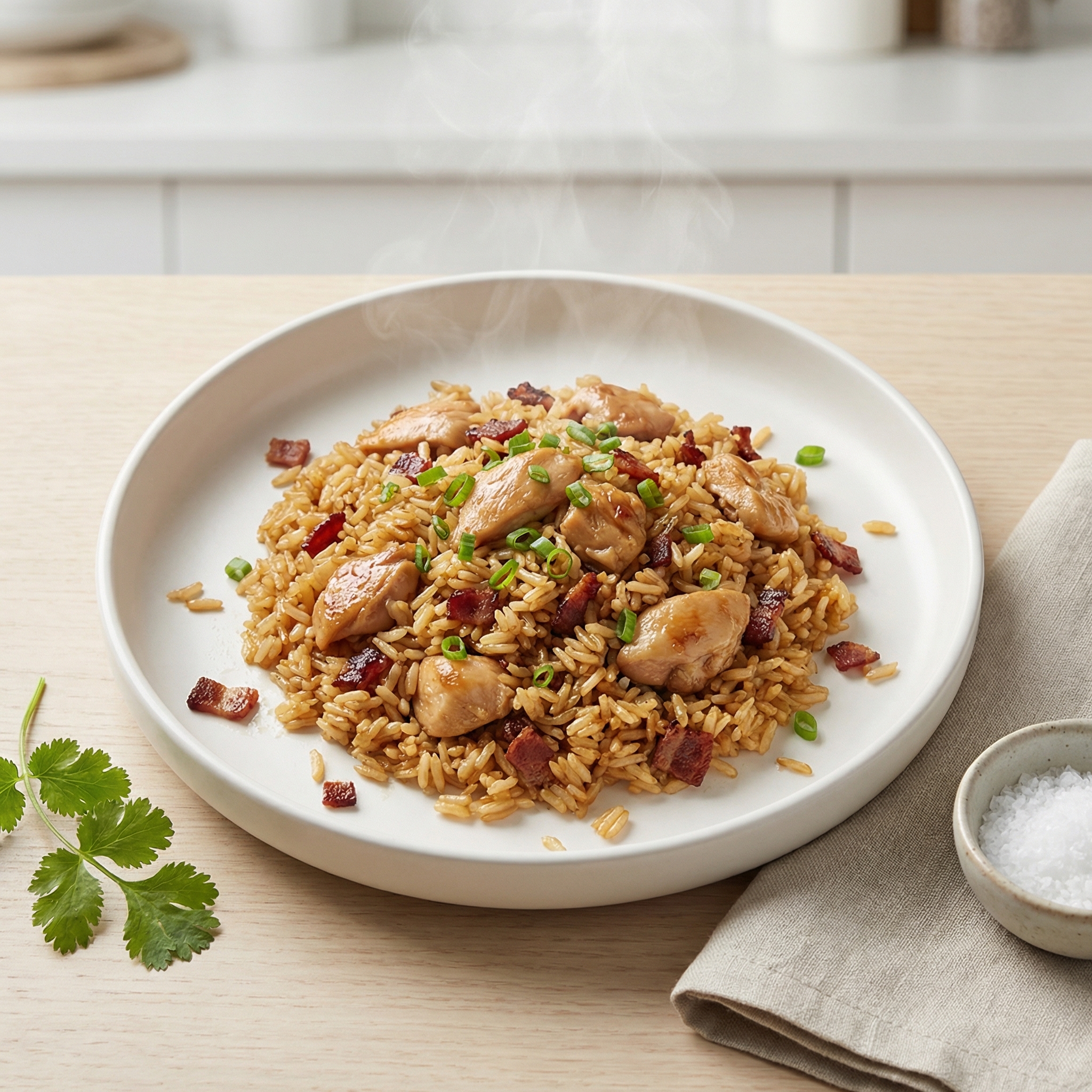 Chicken and Bacon Fried Rice