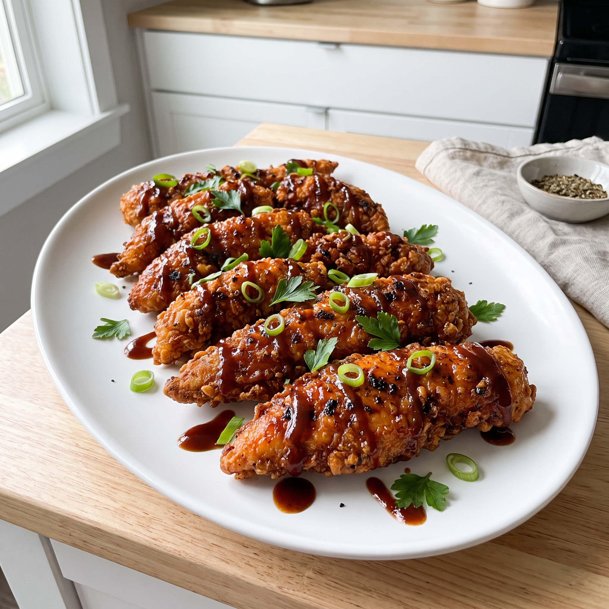 Baked BBQ Fried Chicken
