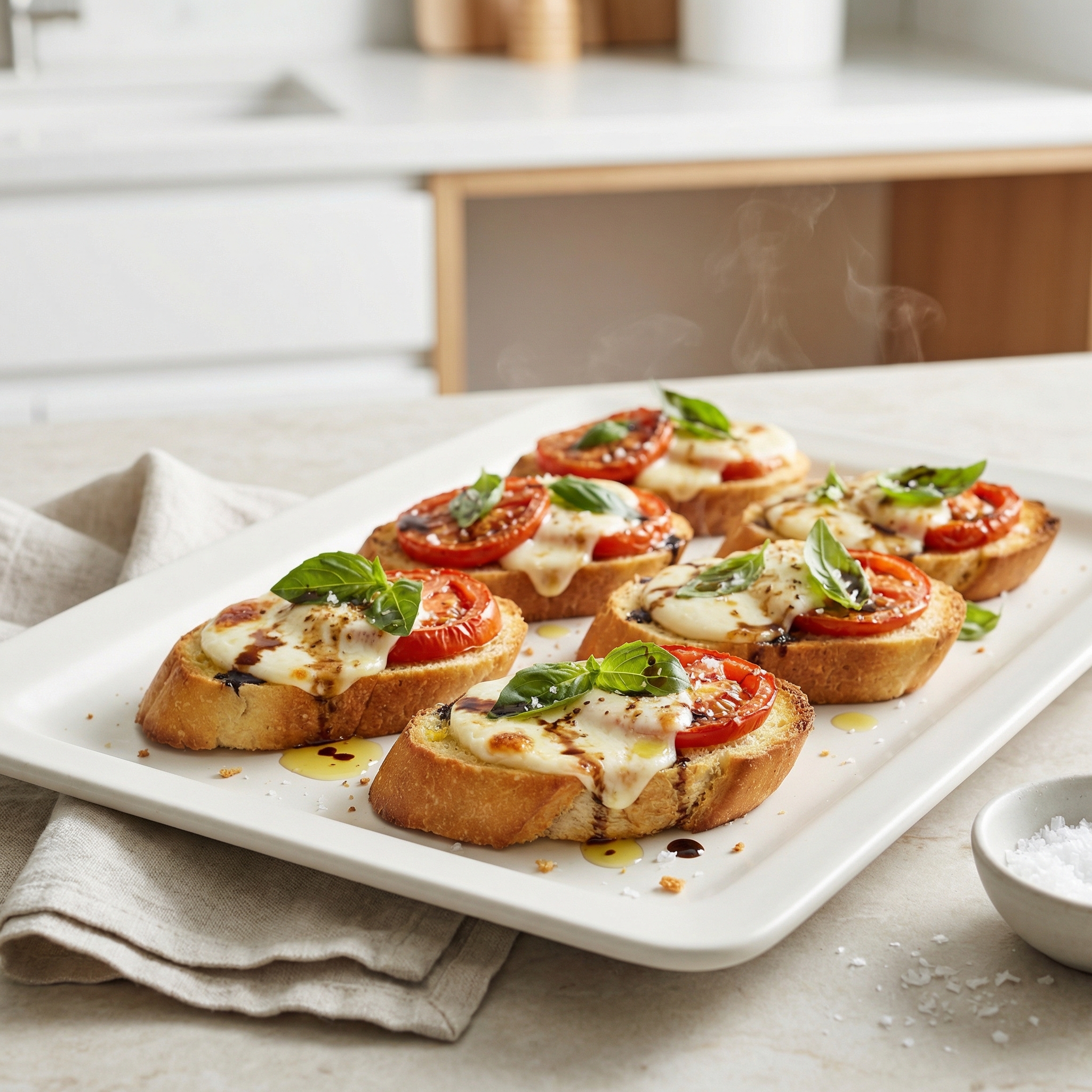 Baked Caprese Crostini