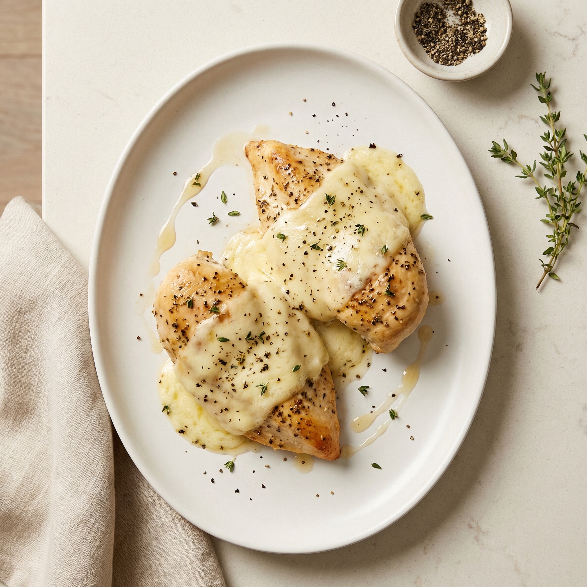 Oven-Roasted Chicken with Brie