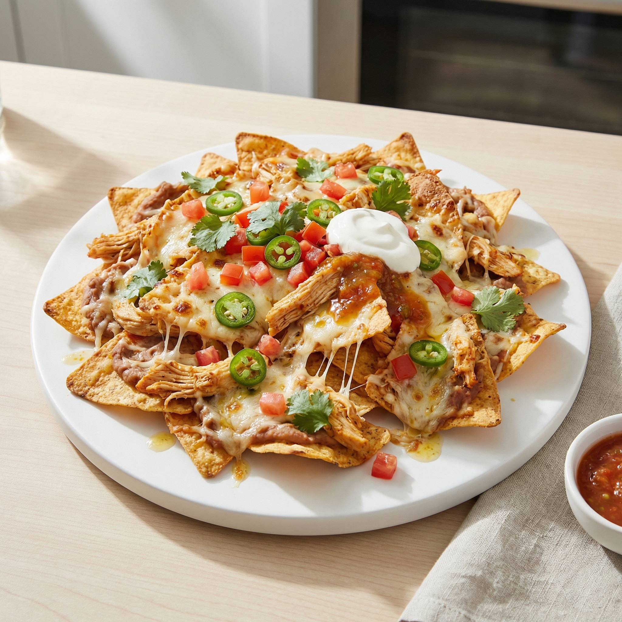 Steven's Oven-Baked Chicken Nachos