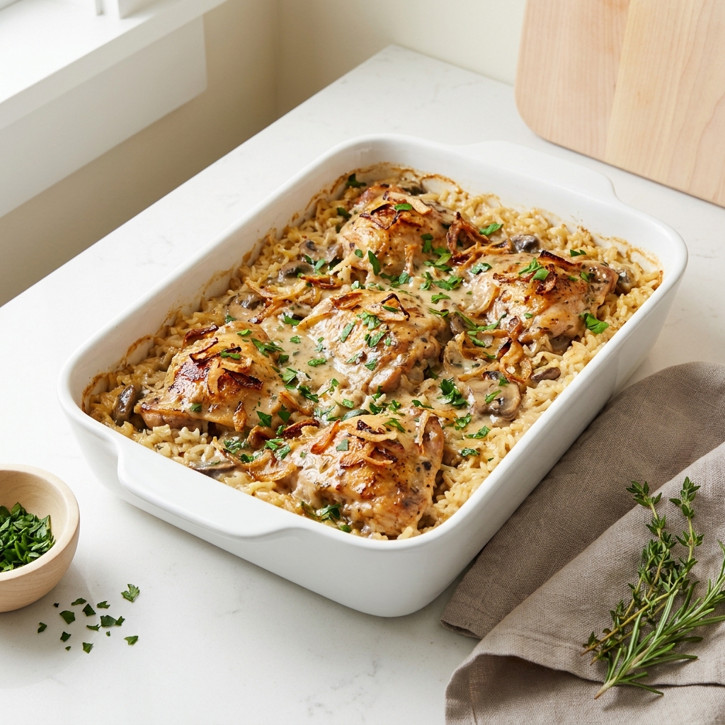 Baked Chicken and Rice Casserole