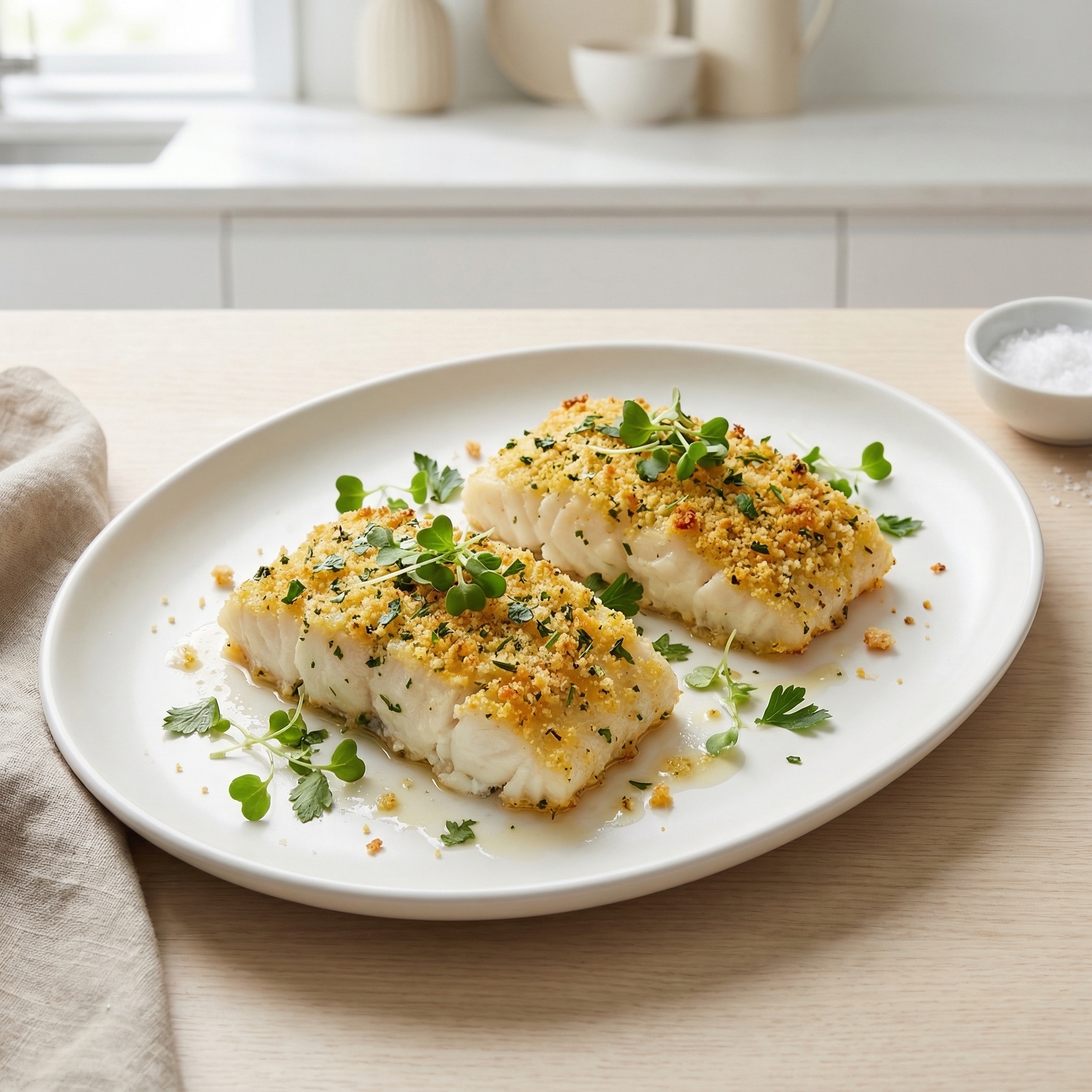 Baked Cod with Italian Parmesan Crumb