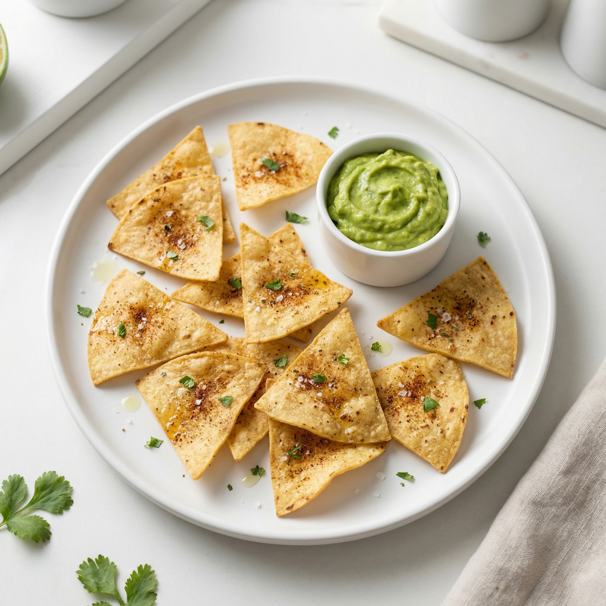 Crispy Oven-Baked Corn Tortilla Chips