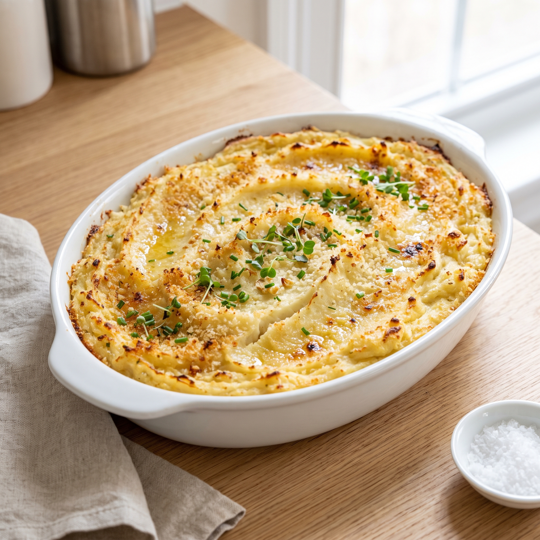 Baked Garlic Mashed Potatoes