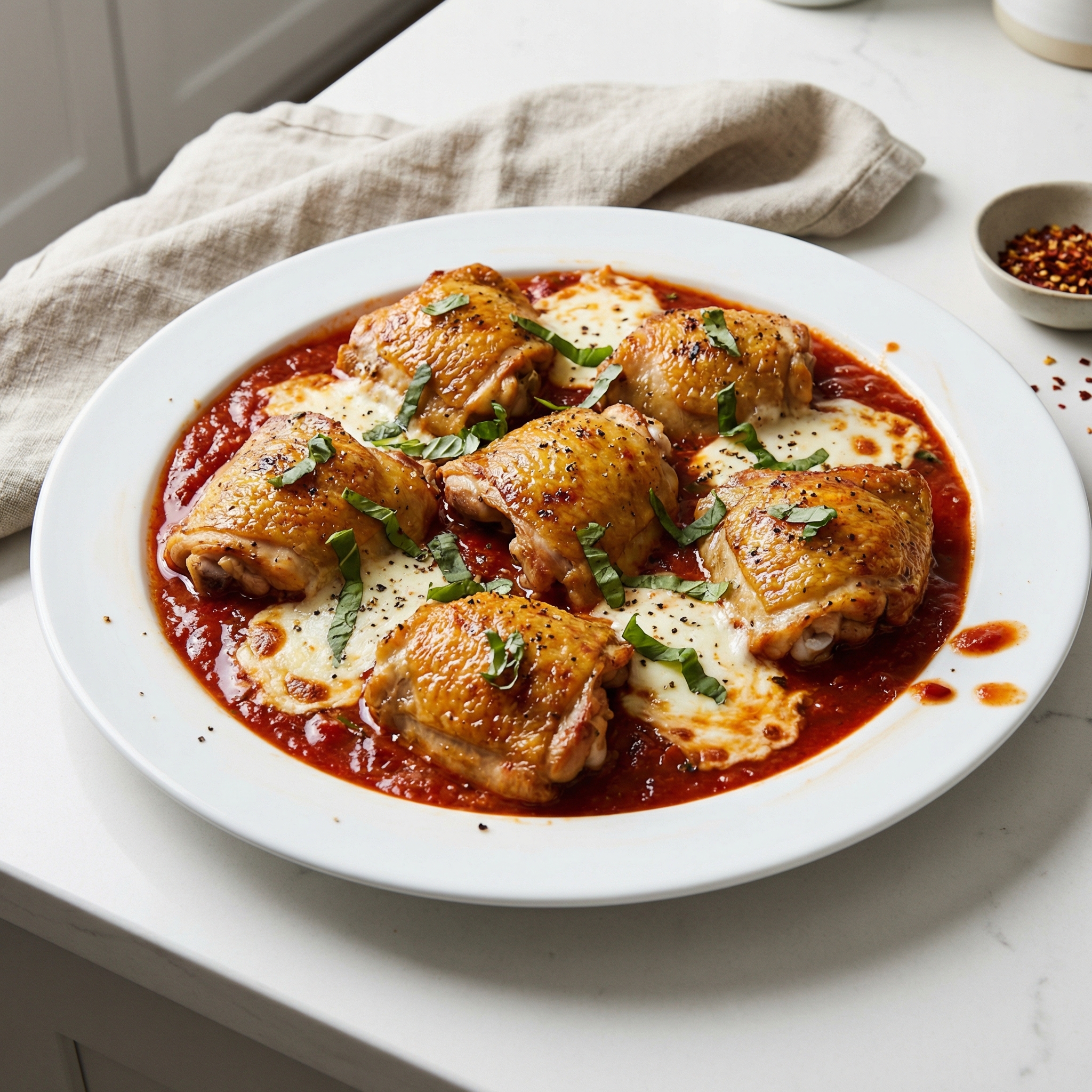 Oven-Baked Italian Chicken Thighs