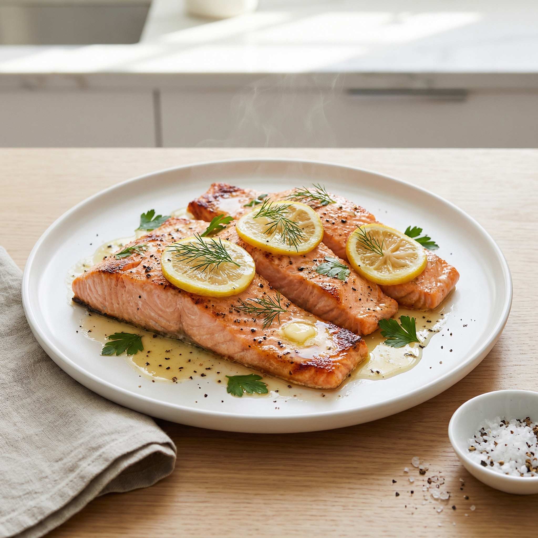 Baked Lemon-Butter Salmon