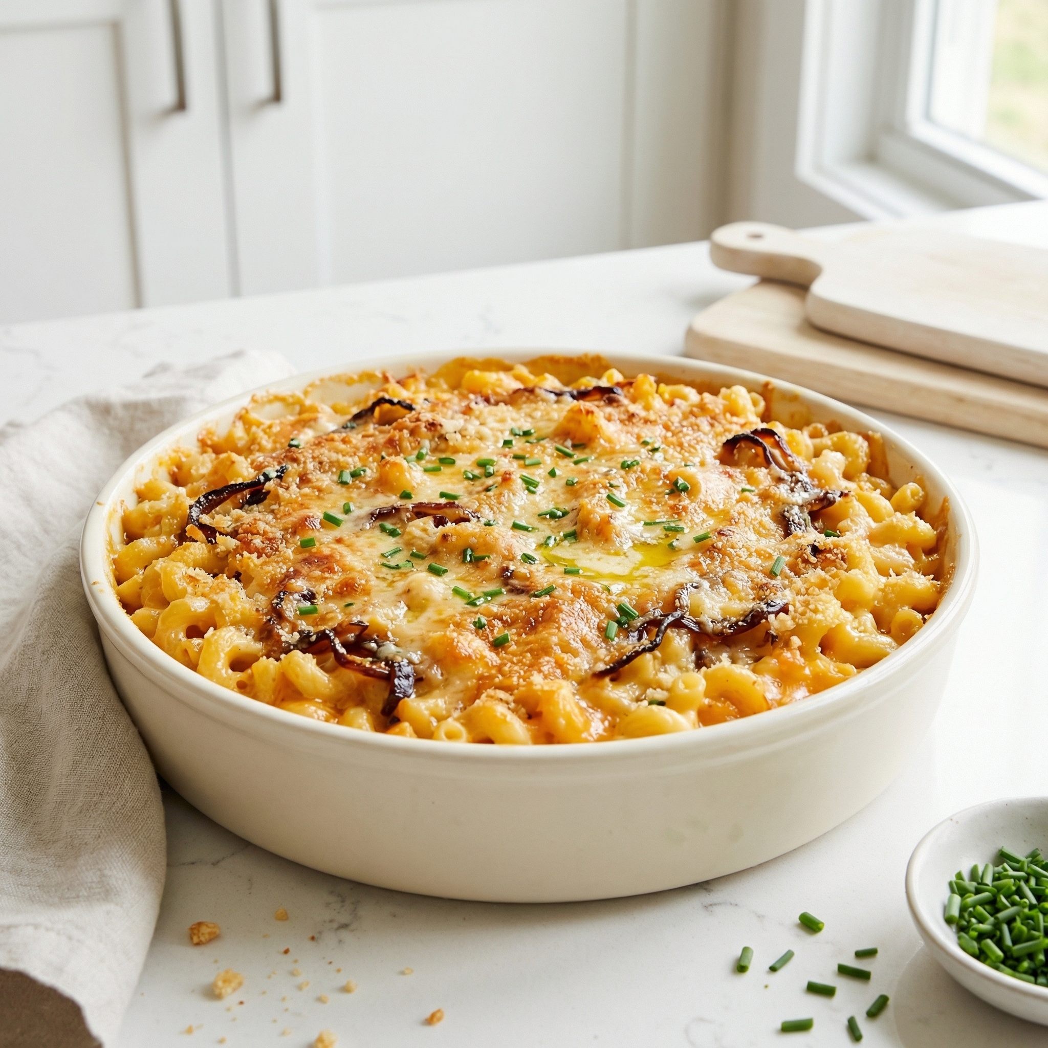 Mena's Baked Macaroni and Cheese with Caramelized Onion