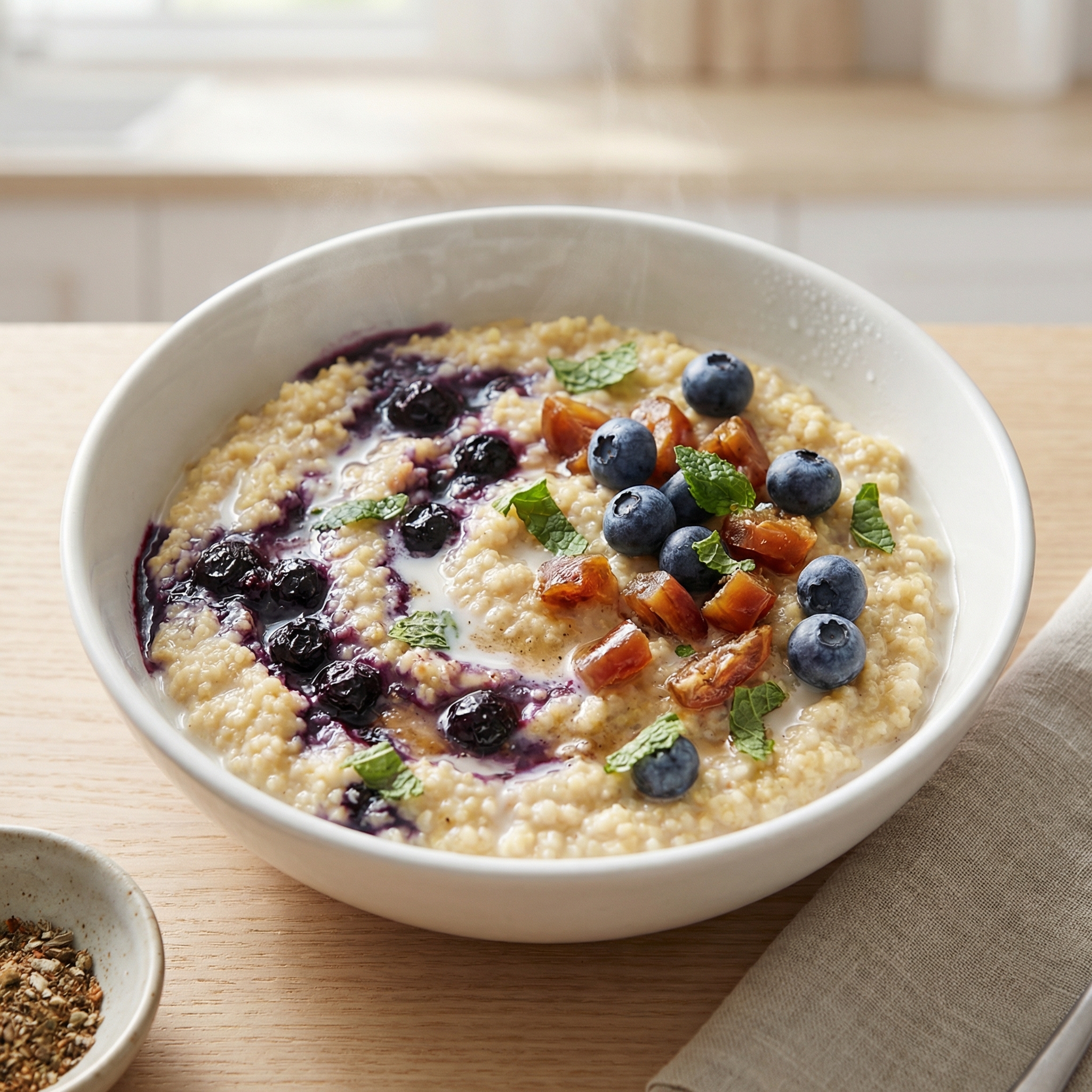 Fruit-Filled Millet Morning Porridge