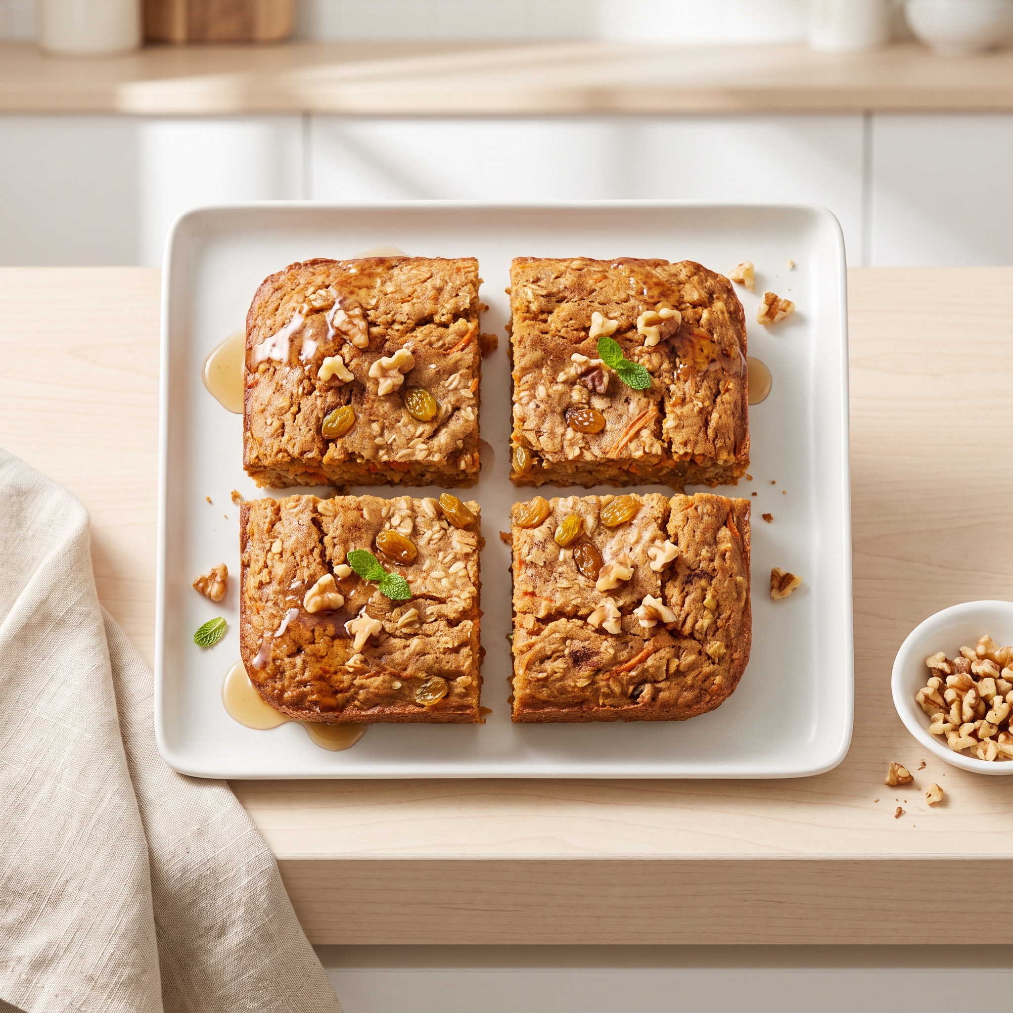 Baked Oatmeal with Carrot Cake Flavors