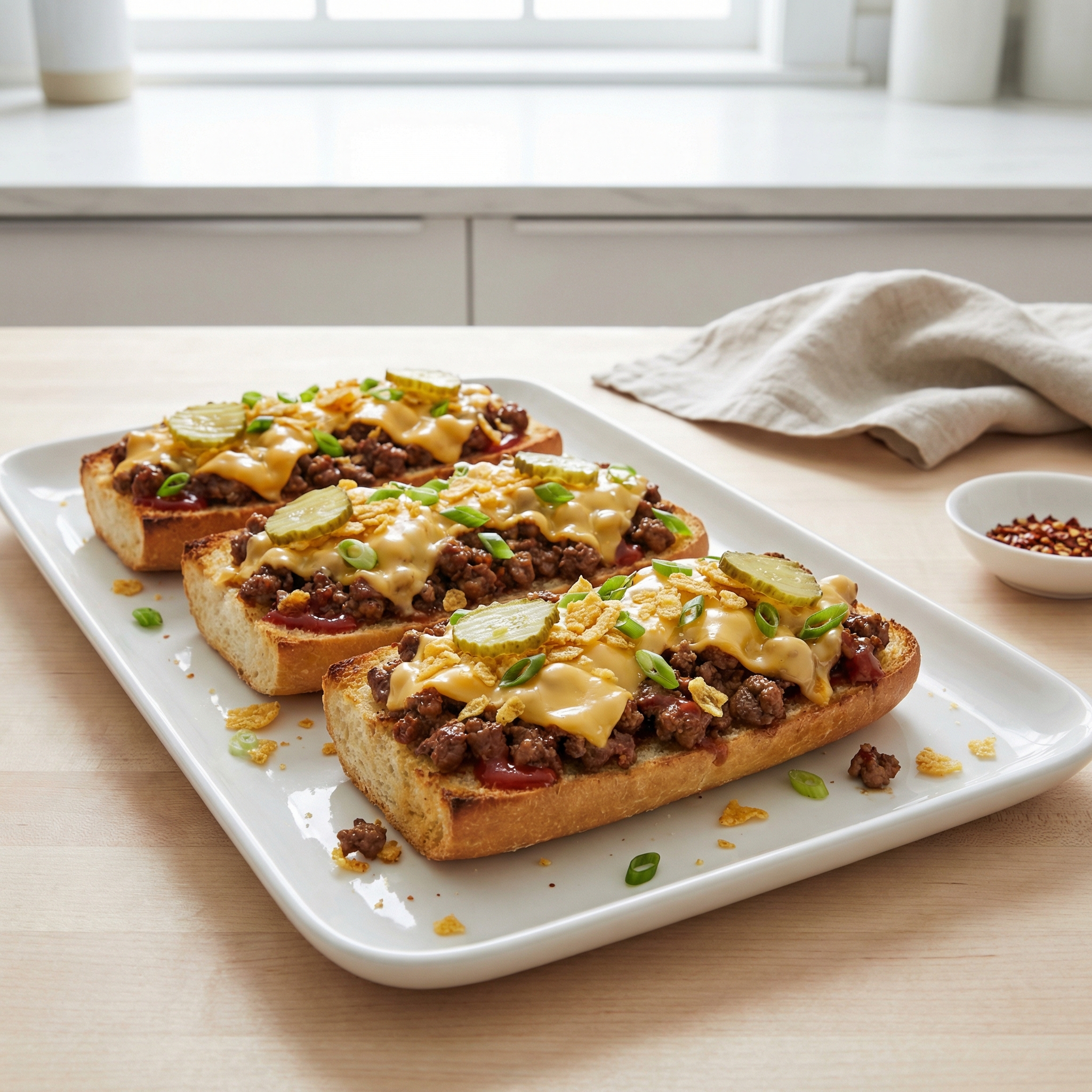 Sadie’s Open-Face Longboy Cheeseburgers